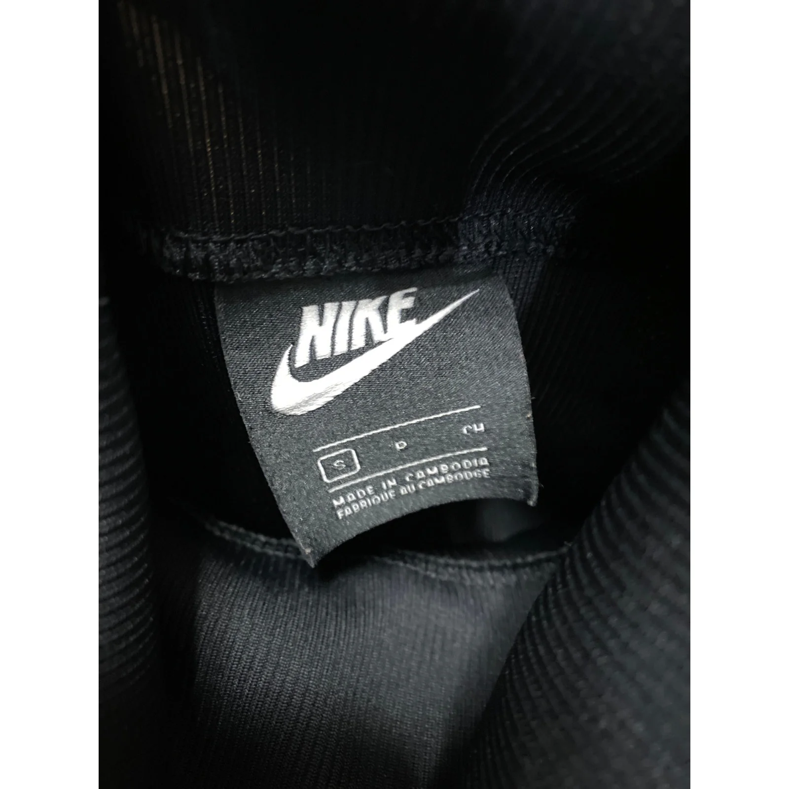 Nike Women's Black Ribbed Knit Long Sleeve Turtle Neck Crop Sweater Tops Size S - Image 4