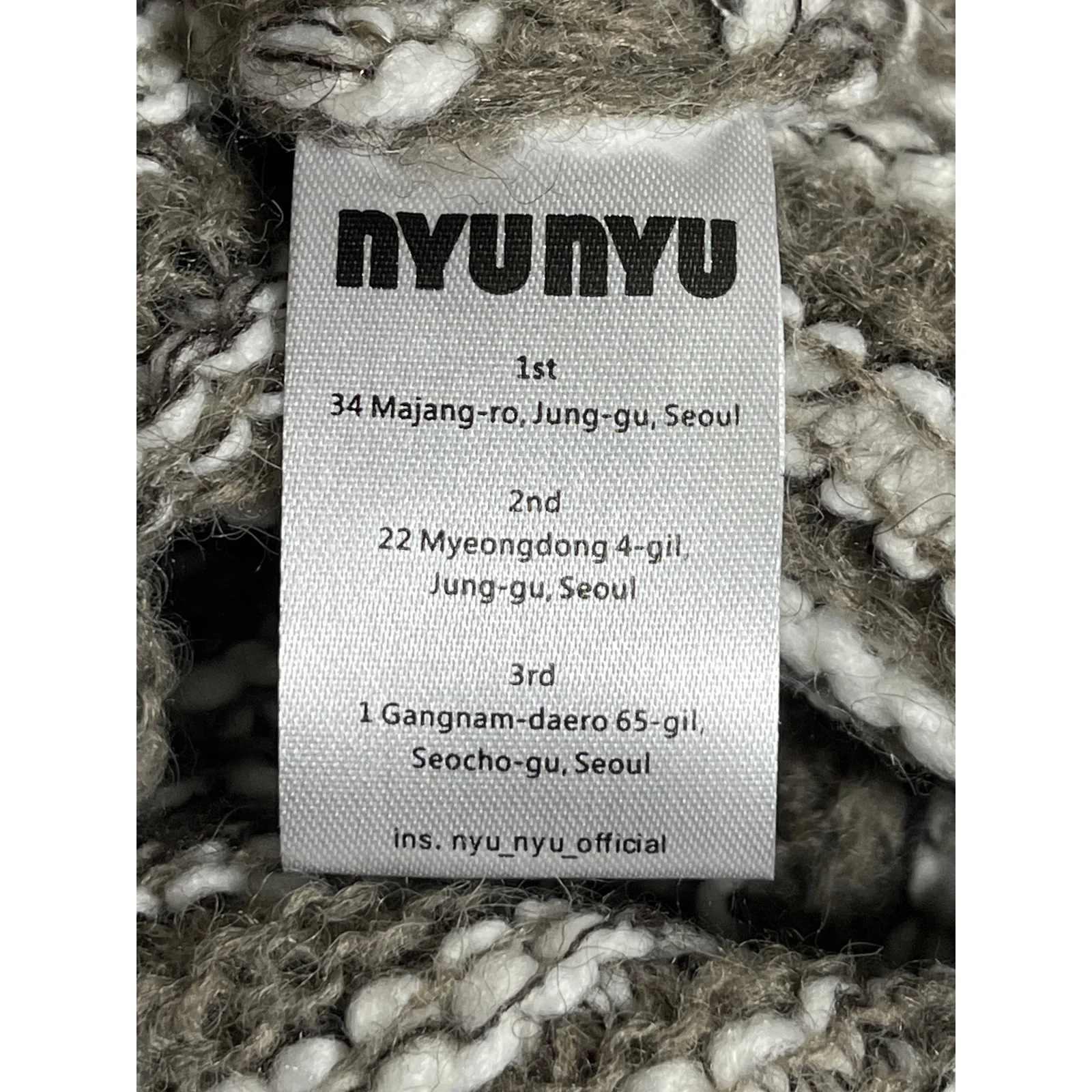 Nyunyu Women's Beige Knit Short Sleeve Round Neck Sweater Crop Top One Size - Image 6