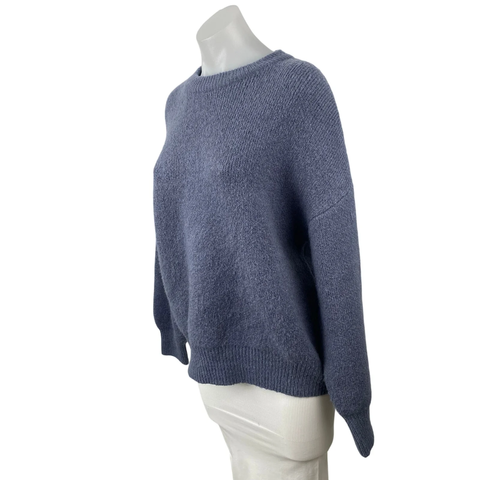 Oak + Fort Chunky Women's Blue Crew Neck Long Sleeve Sweatshirt Sweater Top XS - Image 3