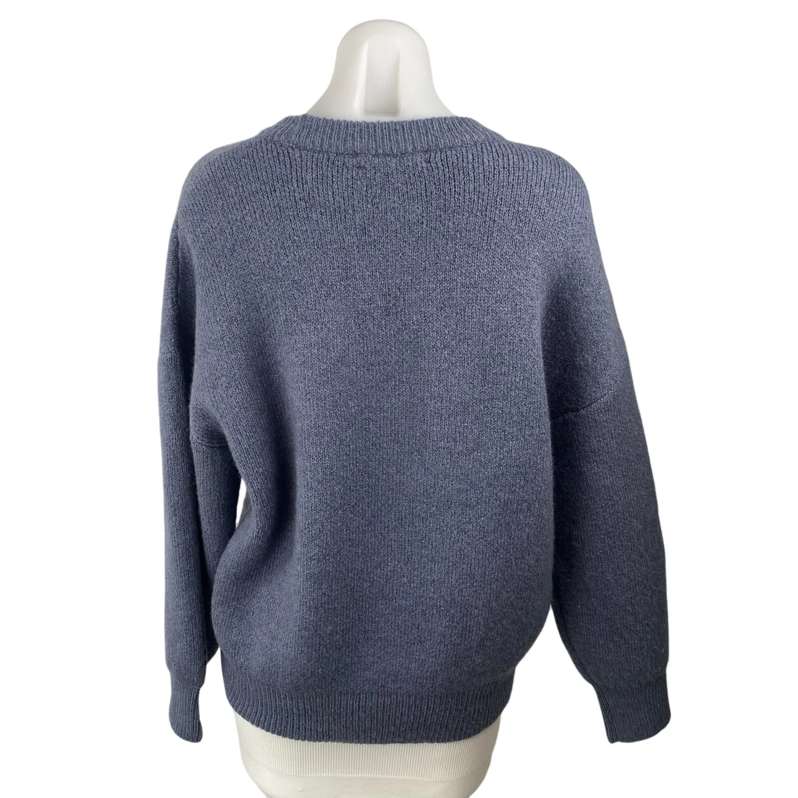 Oak + Fort Chunky Women's Blue Crew Neck Long Sleeve Sweatshirt Sweater Top XS - Image 4
