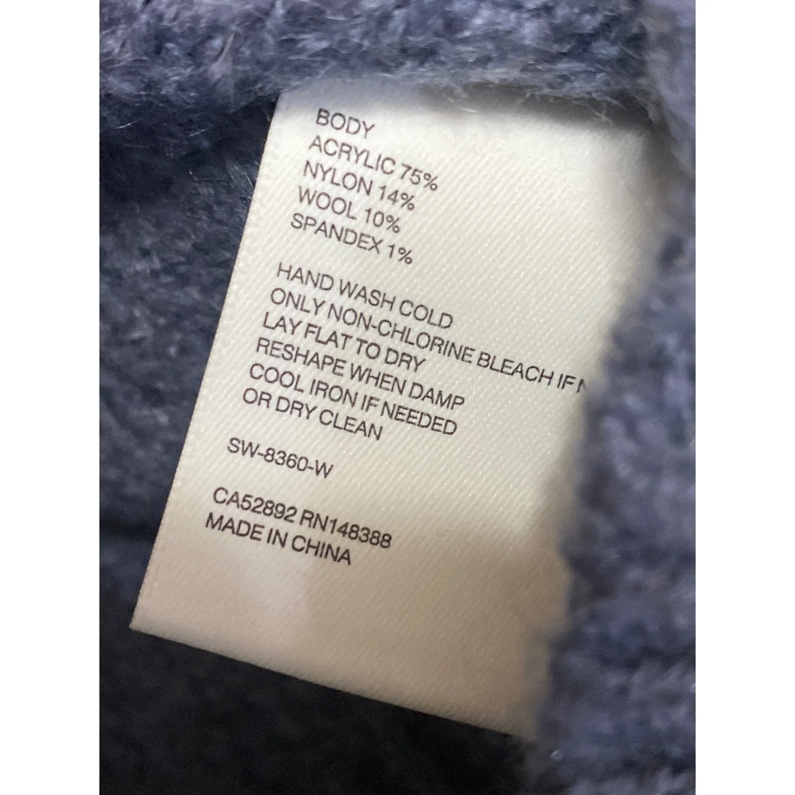 Oak + Fort Chunky Women's Blue Crew Neck Long Sleeve Sweatshirt Sweater Top XS - Image 6