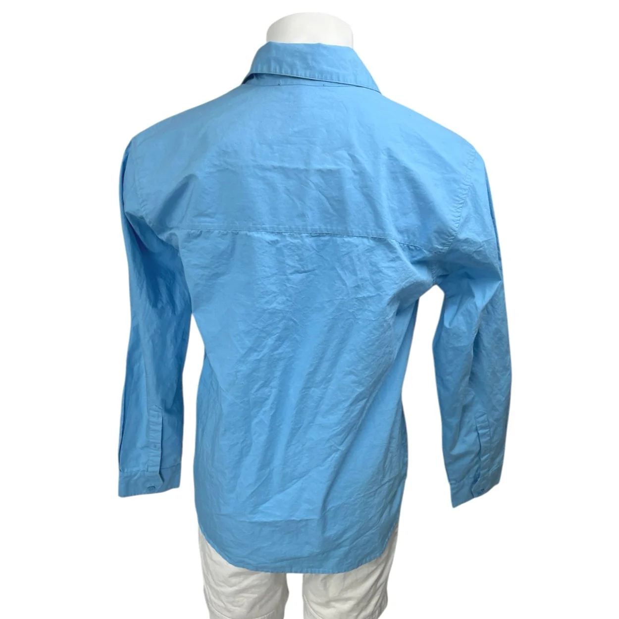 OAK + FORT Men's Blue Long Sleeve Collared Pockets Button Down Shirt Top Size M - Image 2