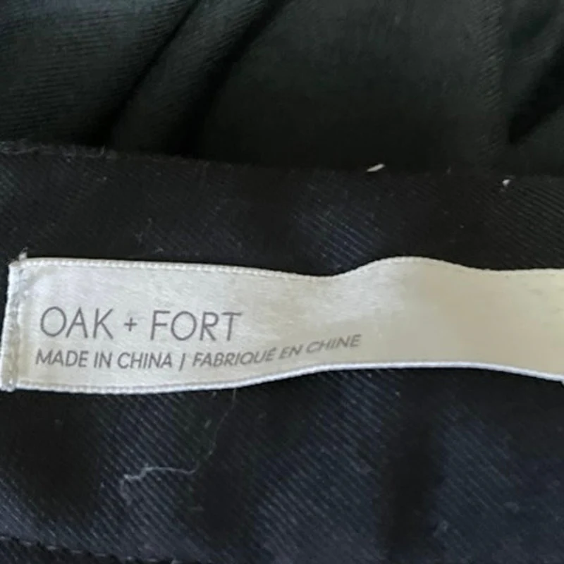 Oak + Fort Womens Black High Waist Wide Leg Windbreaker Palazzo Trousers Pants 2 - Image 5