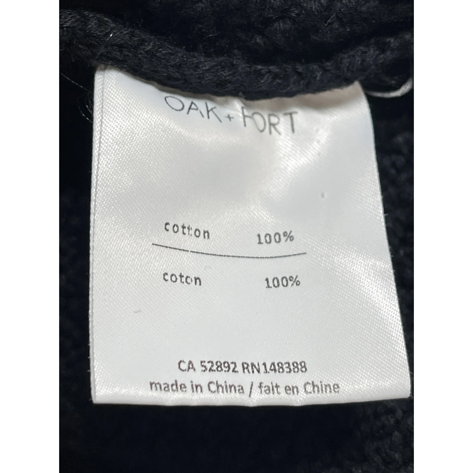 Oak + Fort Women's Black Knit Crew Neck Sleeveless Crop Sweater Tank Top Size M - Image 4