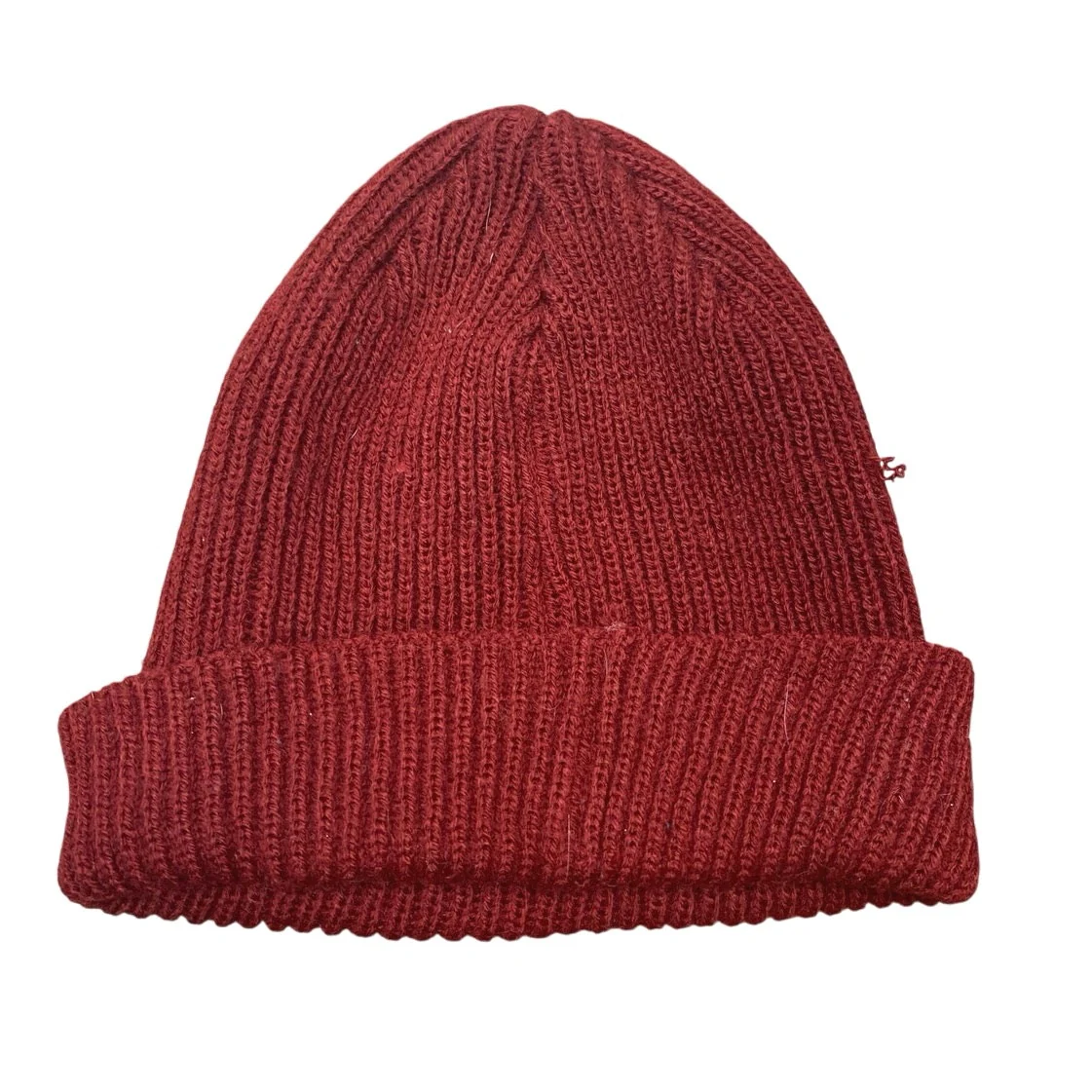 Obey Unisex Red Acrylic Cozy Stretch Ribbed Knit Beanie Bonnet Hat One Size - Image 2
