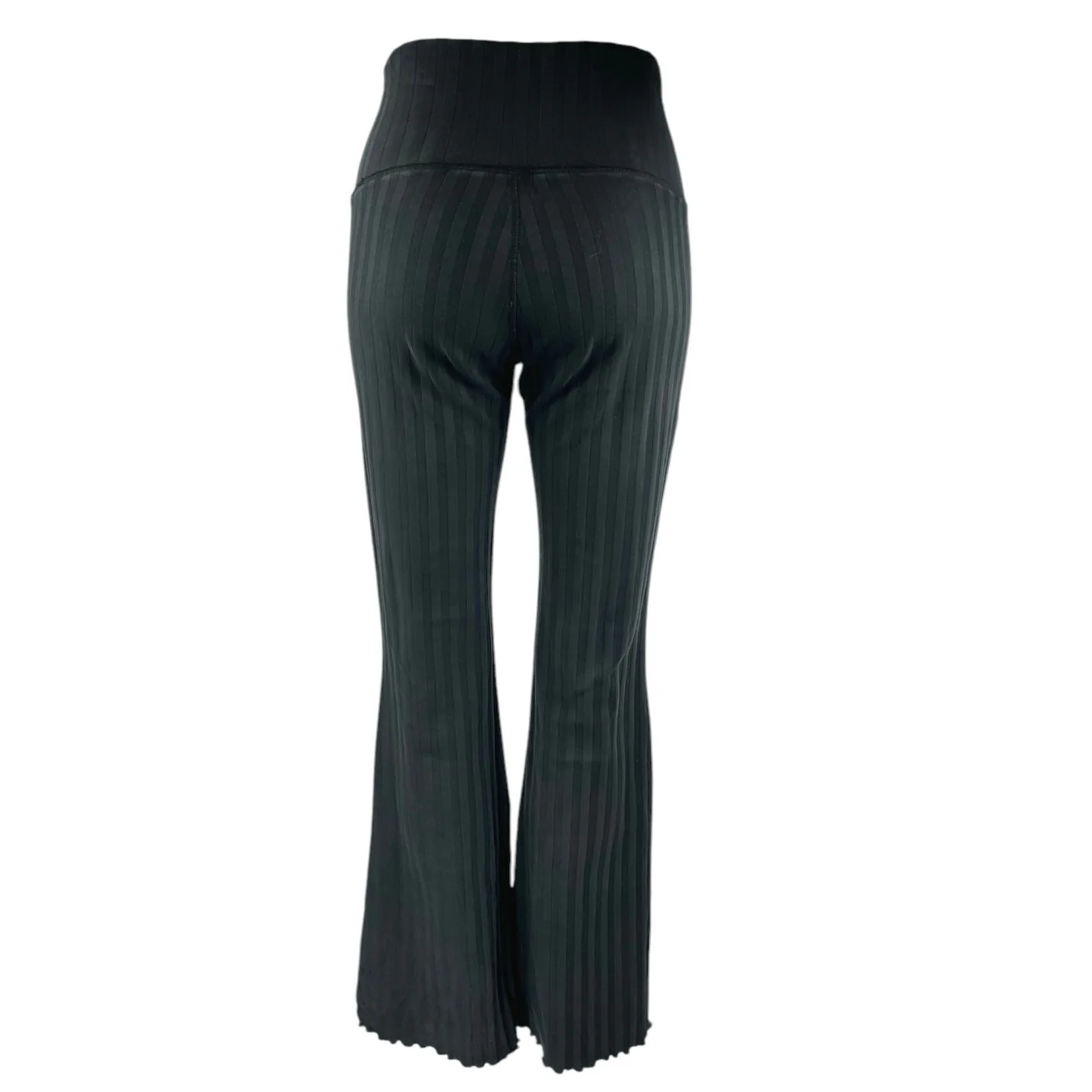 Offline by Aerie Black Striped High Waist Flared Bootcut Leggings Pants Size M - Image 3