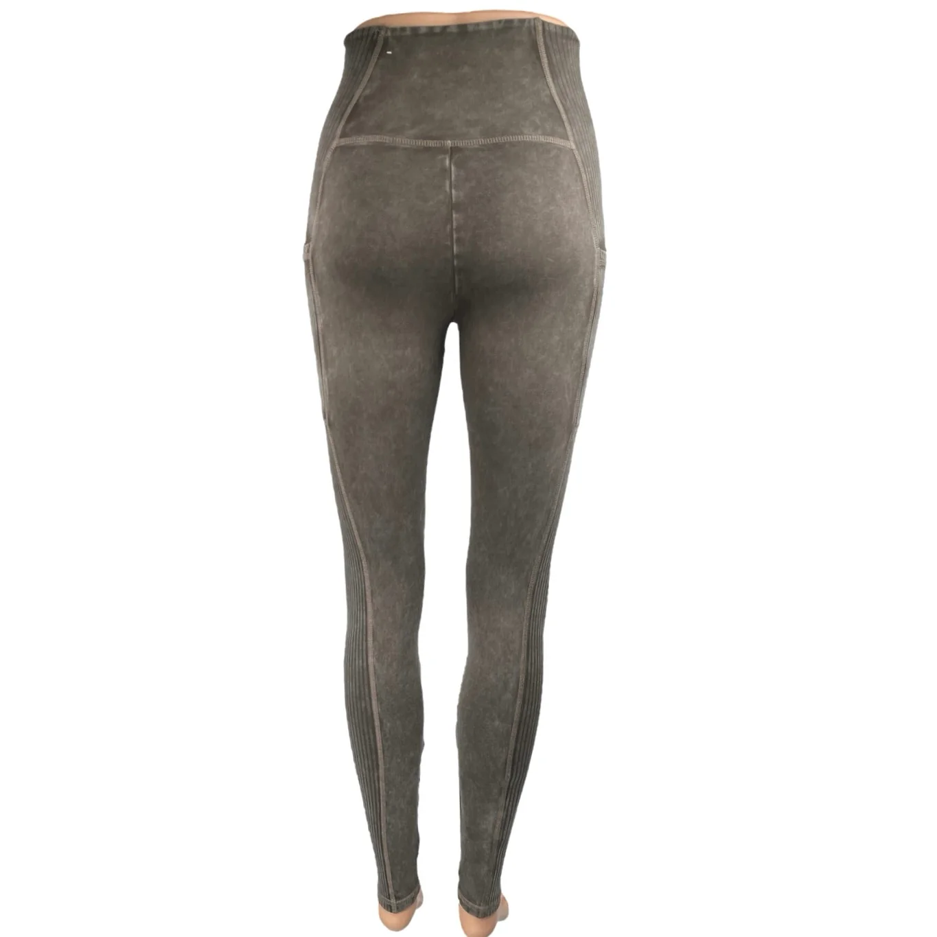 OFFLINE By Aerie Gray High Waisted Faux Denim Athletic Leggings Pants Size XXS - Image 3