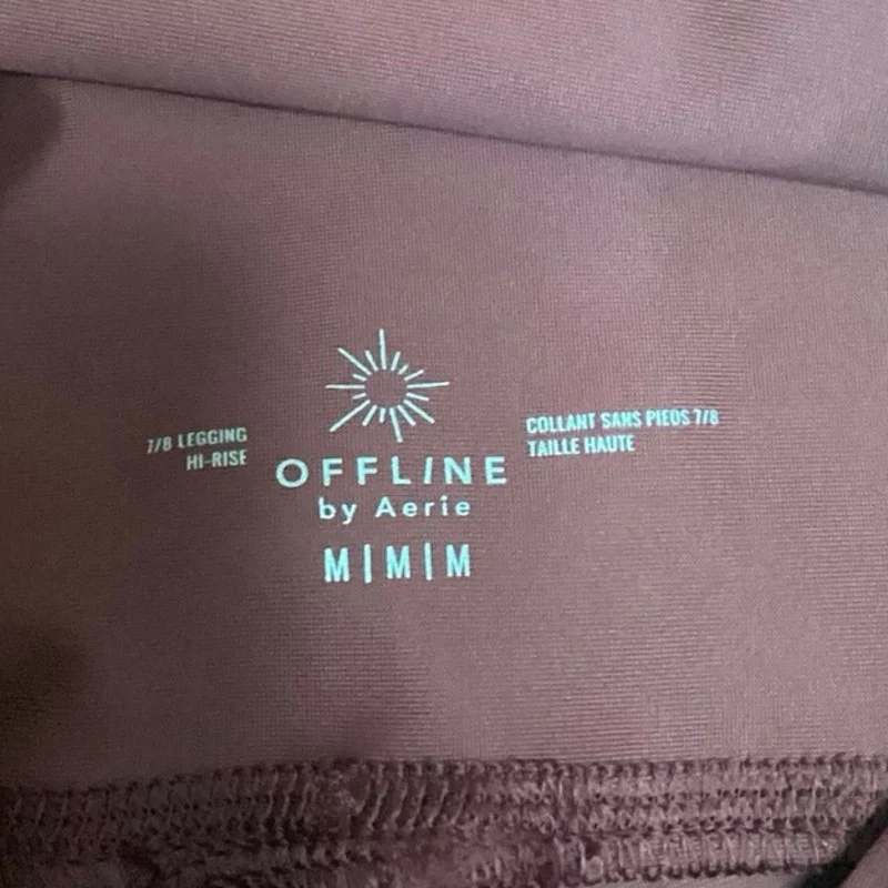 OFFLINE By Aerie NWT Red Pull On High Waisted Ankle Yoga Leggings Size M - Image 4