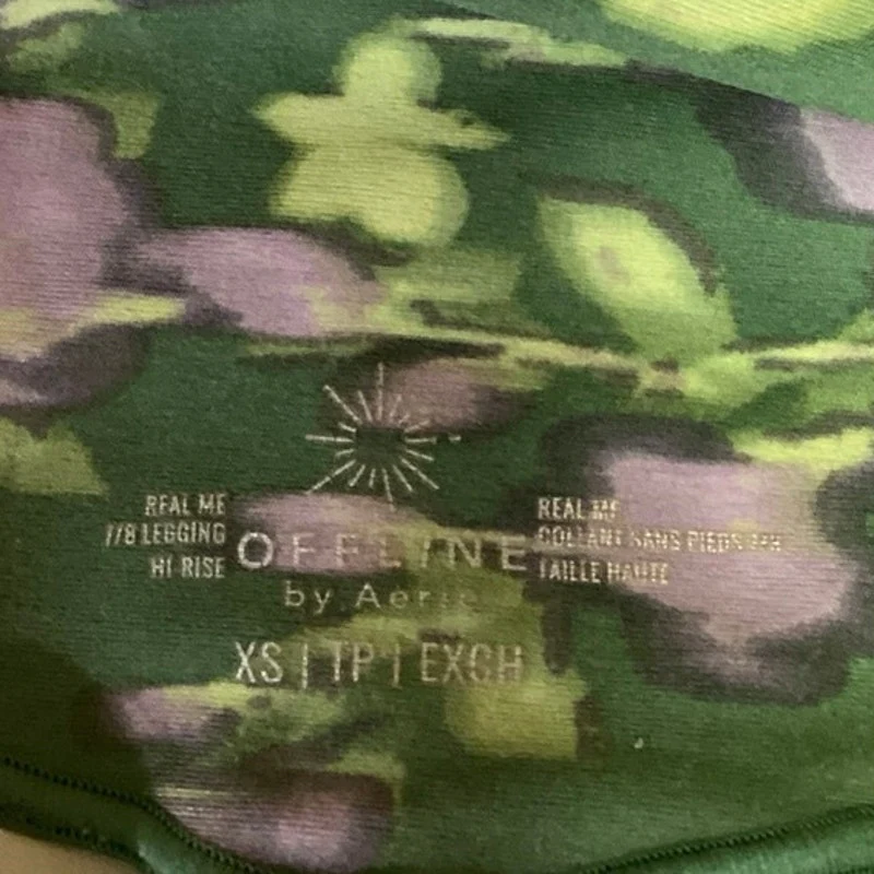Offline By Aerie Women's Multi Floral Stretchable Ankle Skinny Legging Pants XS - Image 4