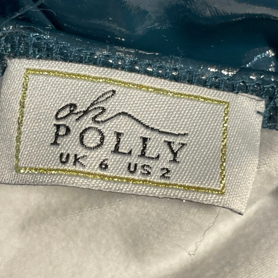 Oh Polly Blue Patent Faux Leather Sleeveless Bustier Cami Mini Bodycon Dress 2 - Image 4