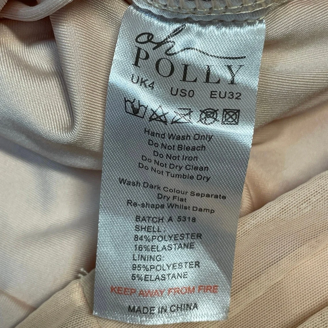 Oh Polly Orange Beaded Long Sleeve Open Back Ruched Mini Bodycon Dress Size S - Image 5