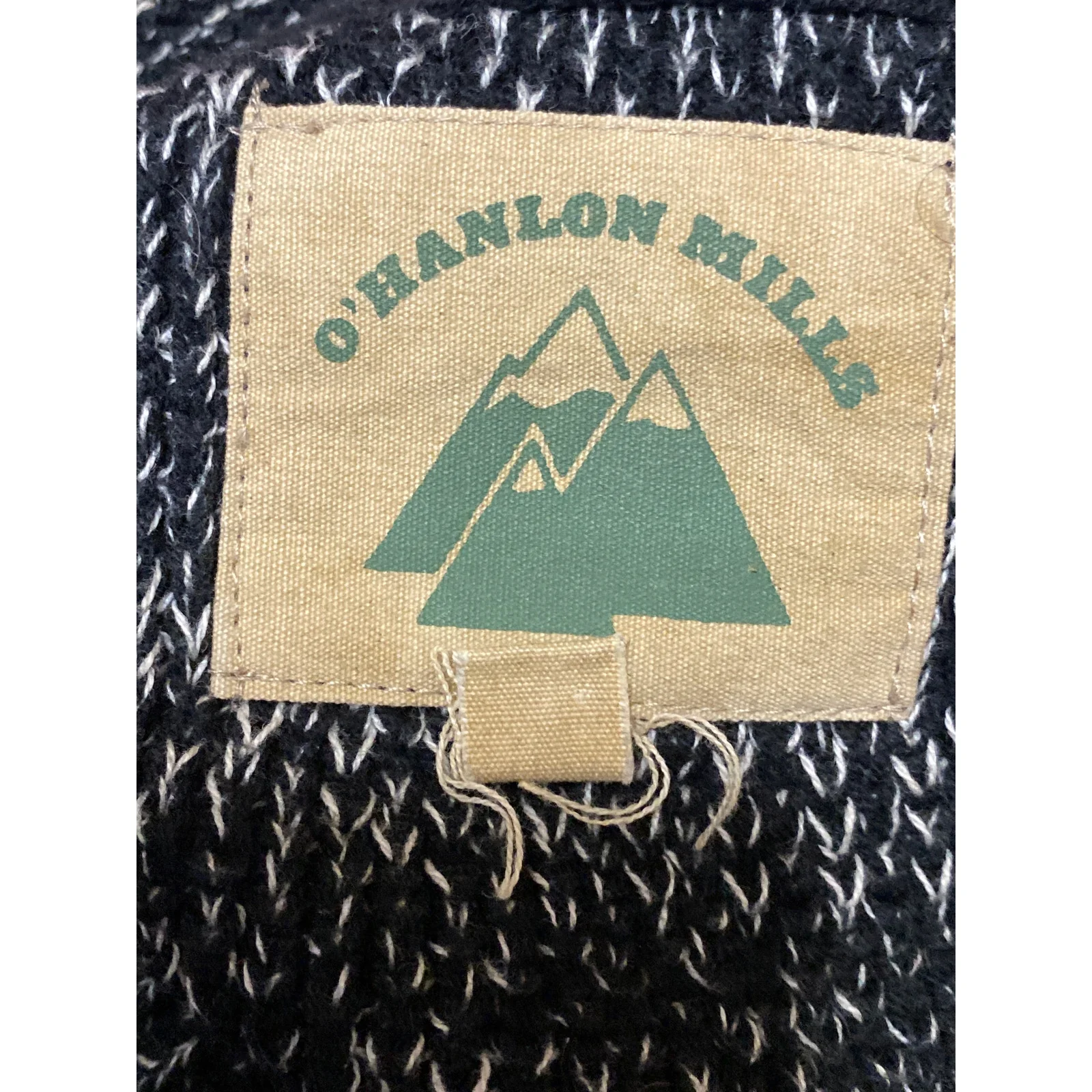 O'Hanlon Mills Men's Black Heather Long Sleeve Crew Neck Knit Sweater Top Size M - Image 5