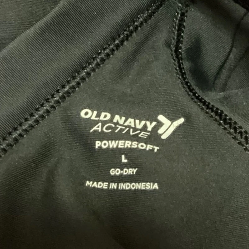 Old Navy Active Black Powersoft Workout Athletic One Piece Romper Shorts Size L - Image 4
