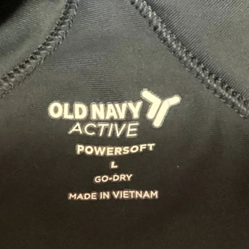 Old Navy Active Powersoft Black V-neck Racerback Bodysuit Jumpsuit Romper Size L - Image 4