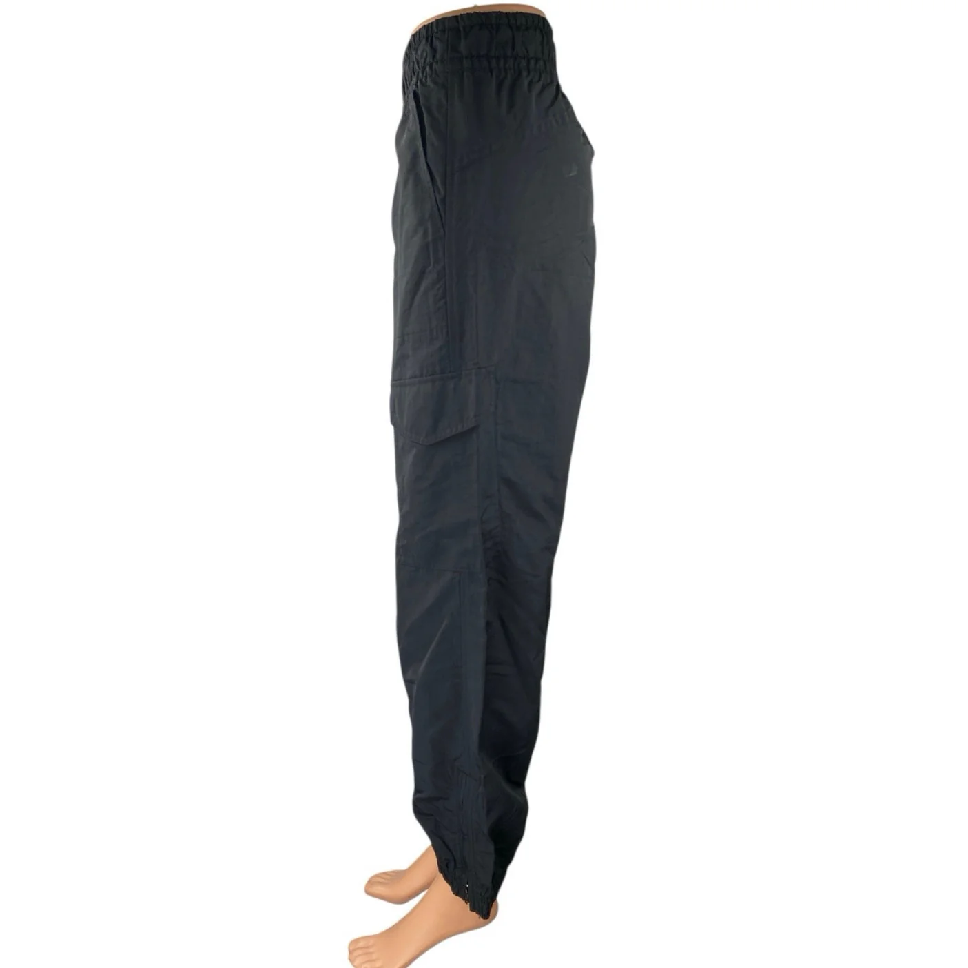 Old Navy Active Women's Blue Elastic Waist Windbreaker Cargo Jogger Pants Size S - Image 2