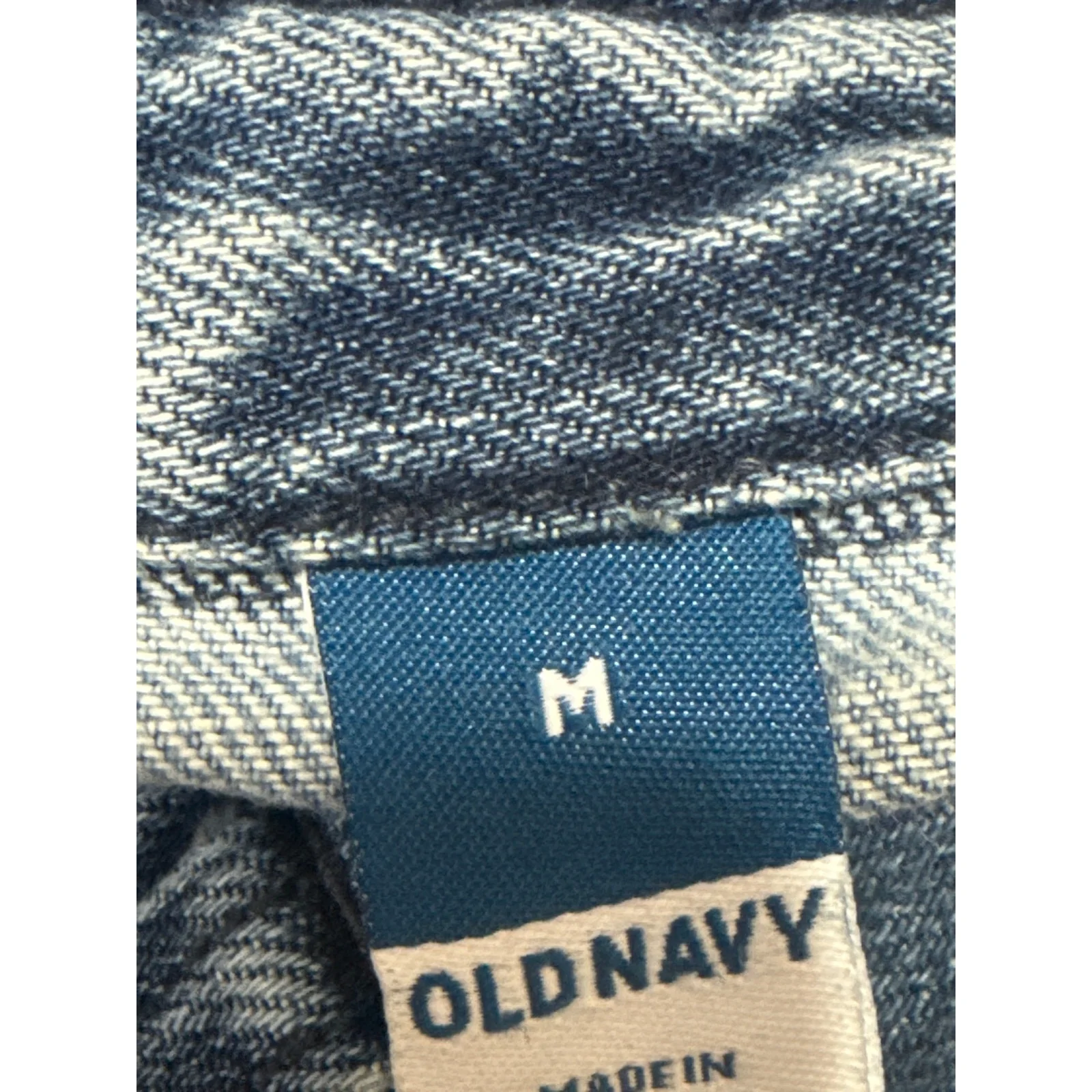 Old Navy Blue Collared Long Sleeve Button Down Denim Coverall Romper Jumpsuit M - Image 4