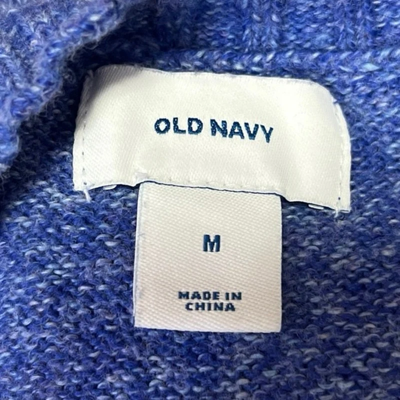 Old Navy Blue & Maroon Knitted Crewneck Long Sleeve Pullover Sweater Top Lot M - Image 4