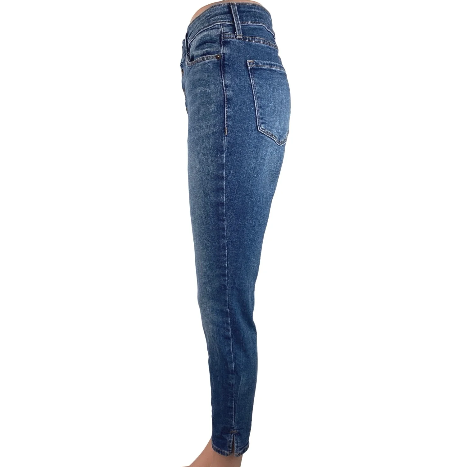 Old Navy Blue Medium Wash High Rise Denim Rockstar Super Skinny Jeans Size 8 - Image 2