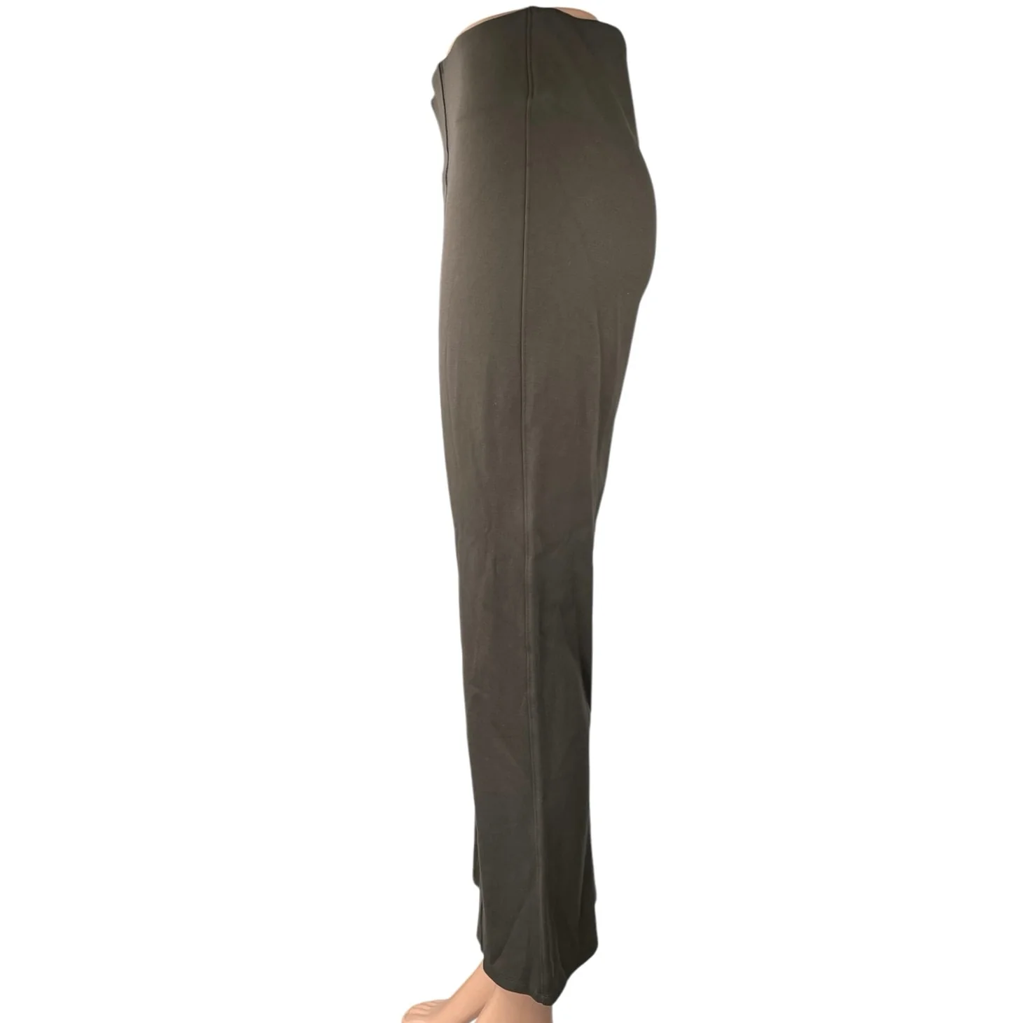 Old Navy Brown Tan High Waist Stretch Pull On Flare Boot Cut Trousers Pants M - Image 2