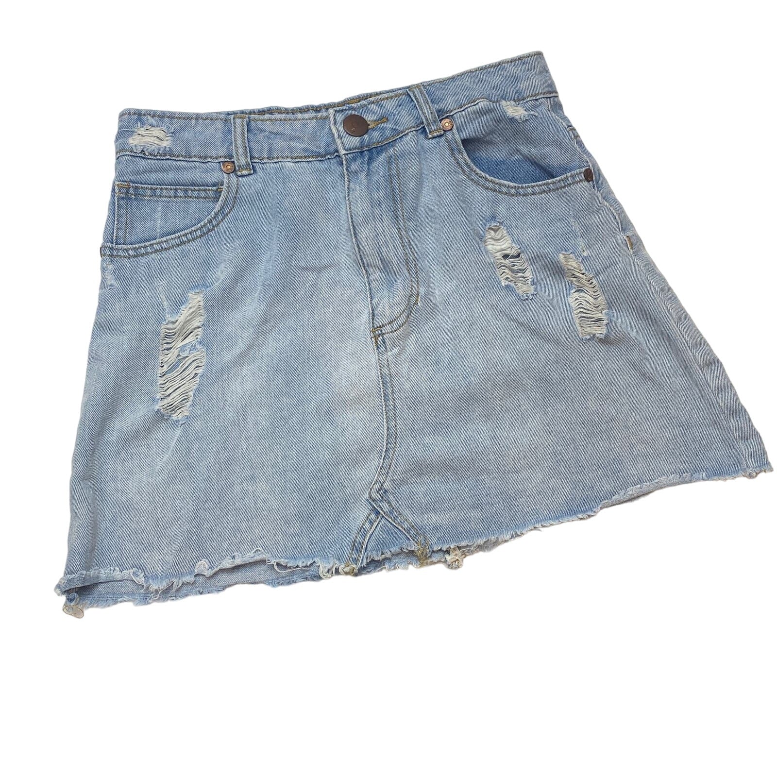 Old Navy Cotton On Women Multi Denim Ruffle Mini Skirt 4Pc Lot Set Size M/S/6/26 - Image 5