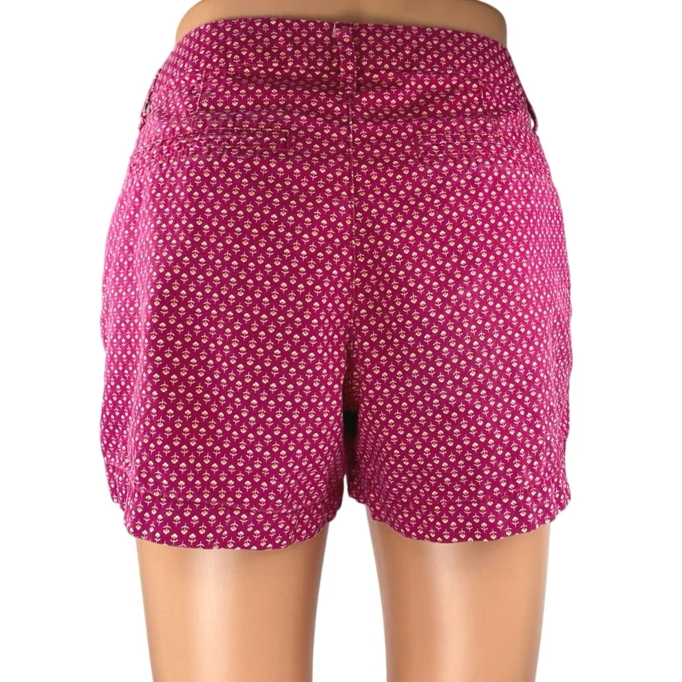 Old Navy Everyday Twill Women's Pink Floral Mid Rise 3" Mini Shorts Size 2 - Image 3