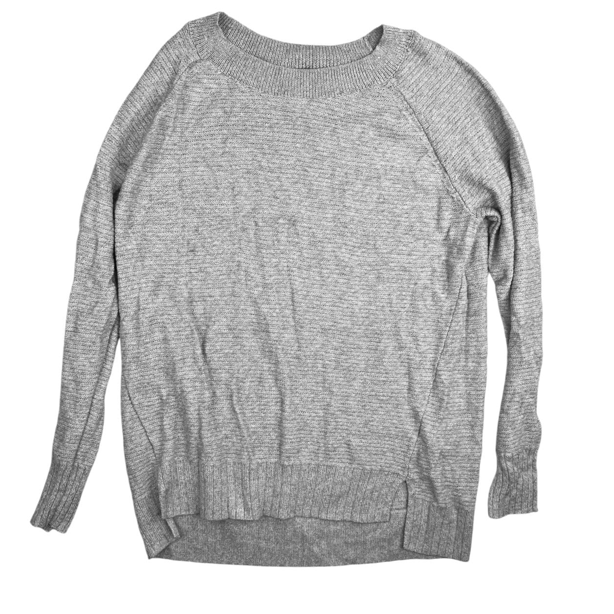 Old Navy Gray & Pink Knitted Crewneck Long Sleeve Pullover Sweater Top Lot Sz M - Image 2