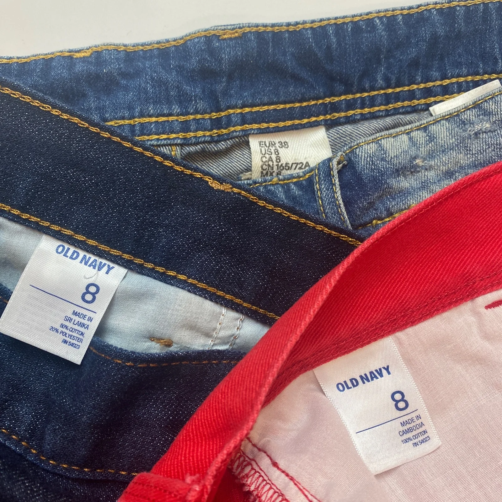 Old Navy & H&M Women's MulDenim Raw Hem Casual Mini Jean Shorts 3pc Lot Size 8 - Image 6