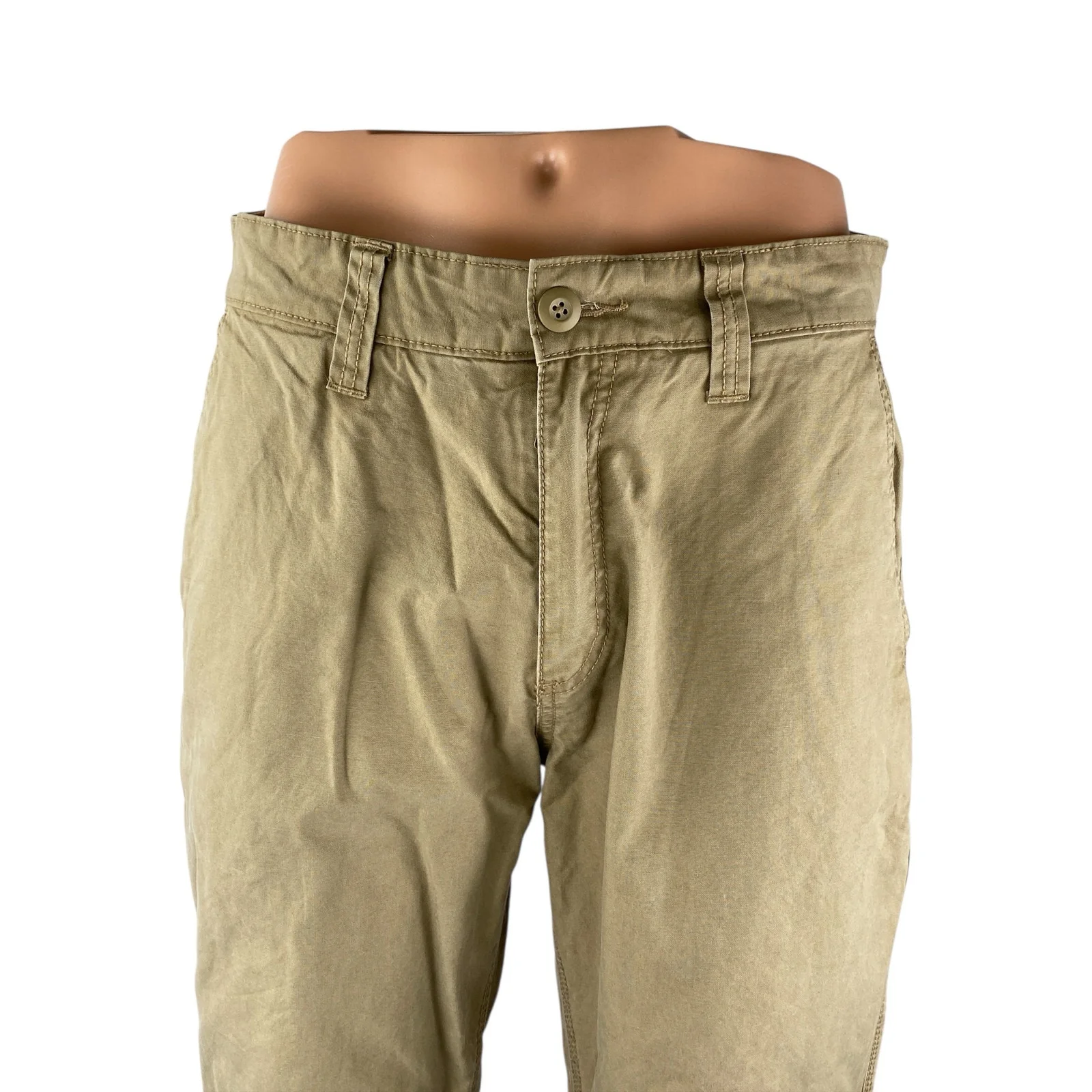 Old Navy Men's Beige High Rise Slim Straight Leg Chino Trouser Dress Pants 32/34 - Image 2
