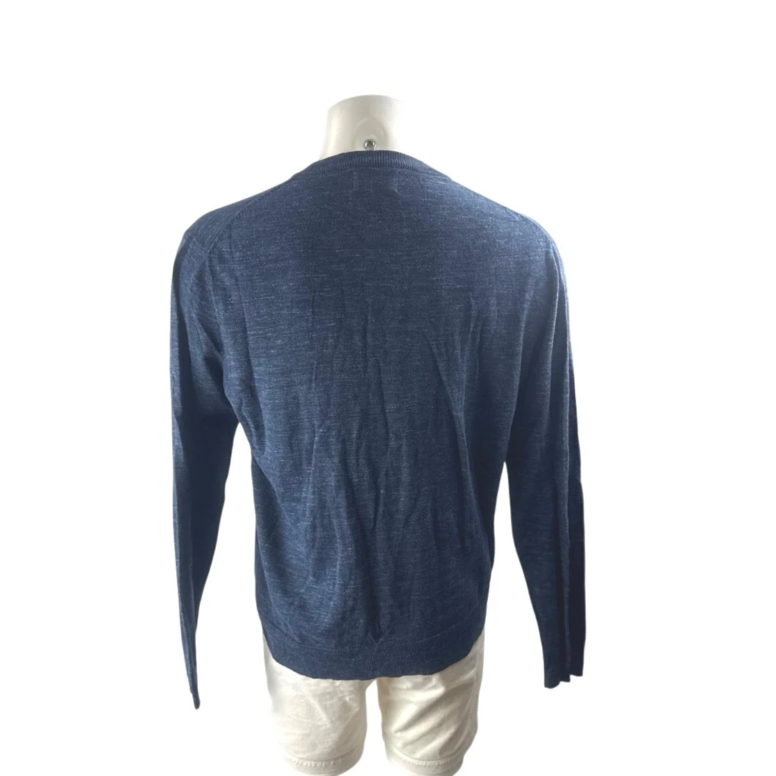 Old Navy Men's Navy Blue Crew Neck Long Sleeve Knit Basic T Shirt Tee Top Size L - Image 3