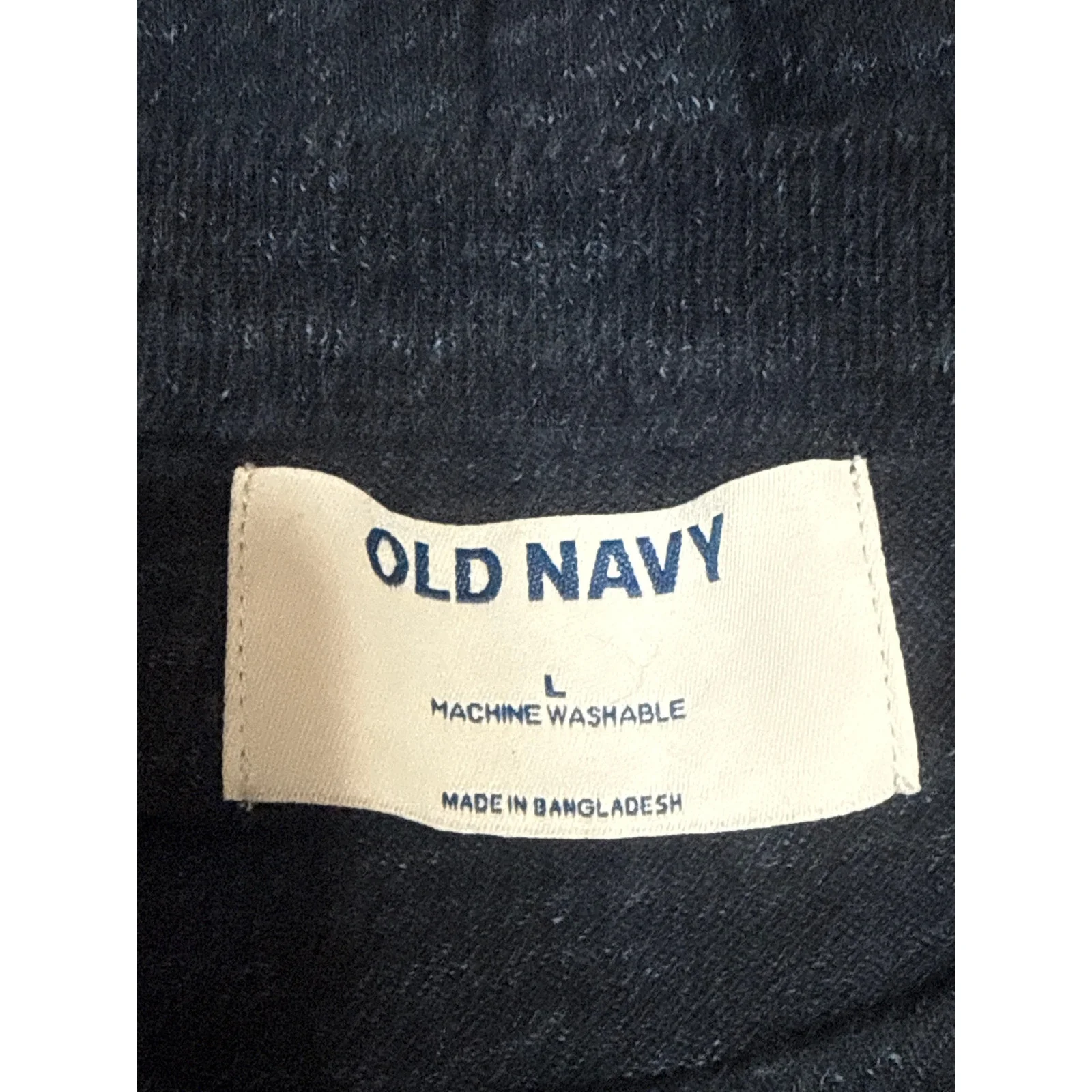 Old Navy Men's Navy Blue Crew Neck Long Sleeve Knit Basic T Shirt Tee Top Size L - Image 4