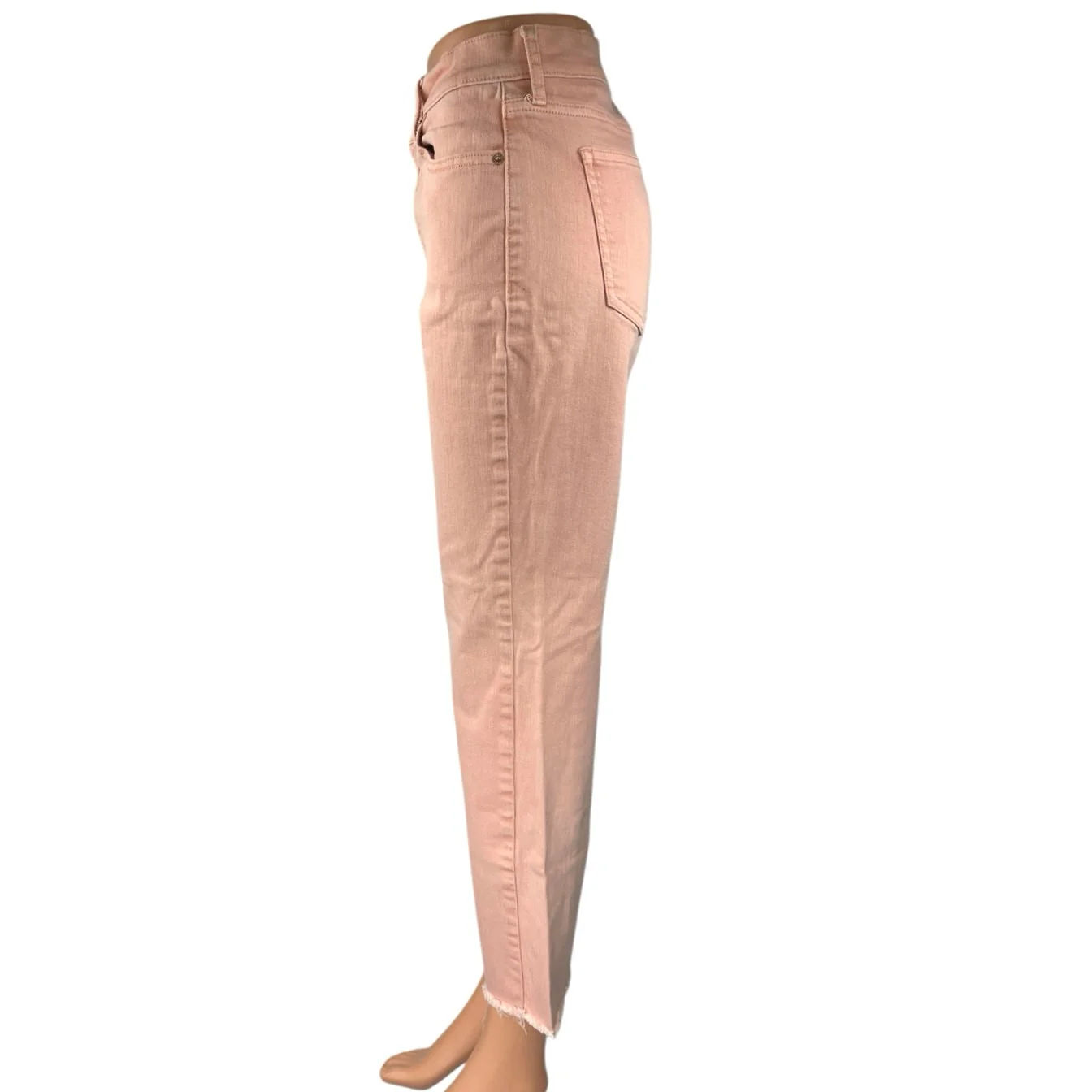 Old Navy Perfect Straight Women's Pink Mid Rise Casual Cropped Denim Jeans Sz 8 - Image 2