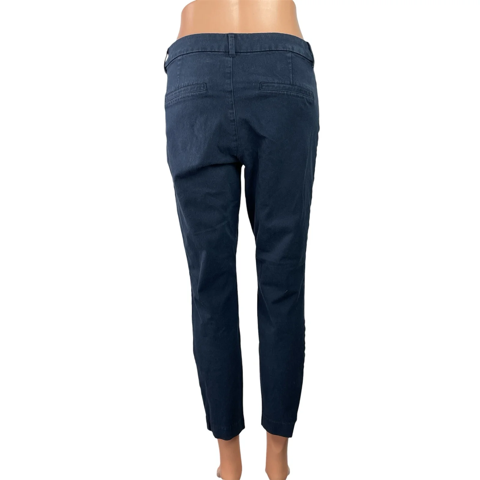 Old Navy Pixie Women's Navy Blue High Rise Tapered Cropped Trousers Pants Size 6 - Image 3