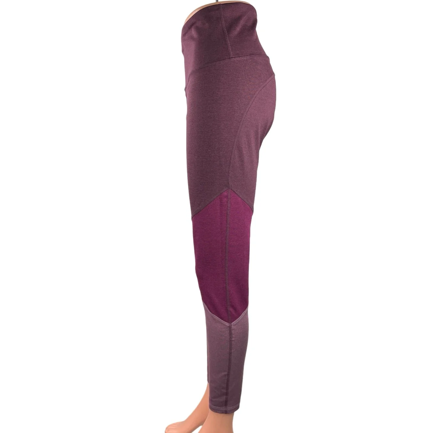 Old Navy Purple Colorblock High Waist Activewear Fitness Yoga Leggings Pants L - Image 2