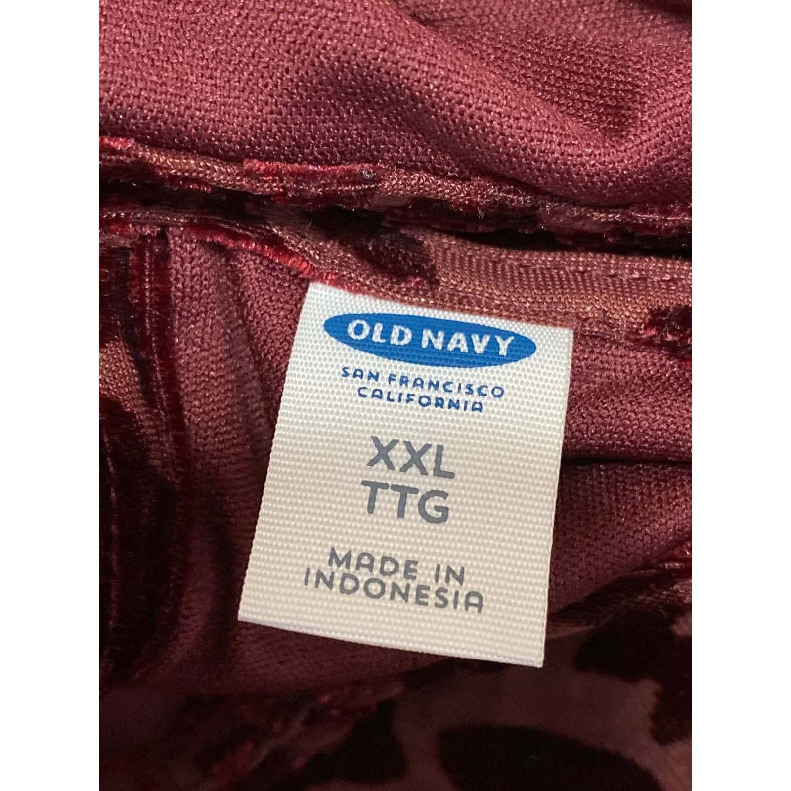 Old Navy Red Velvet Jacquard Floral Sleeveless Tank Shift Mini Dress Size XXL - Image 3