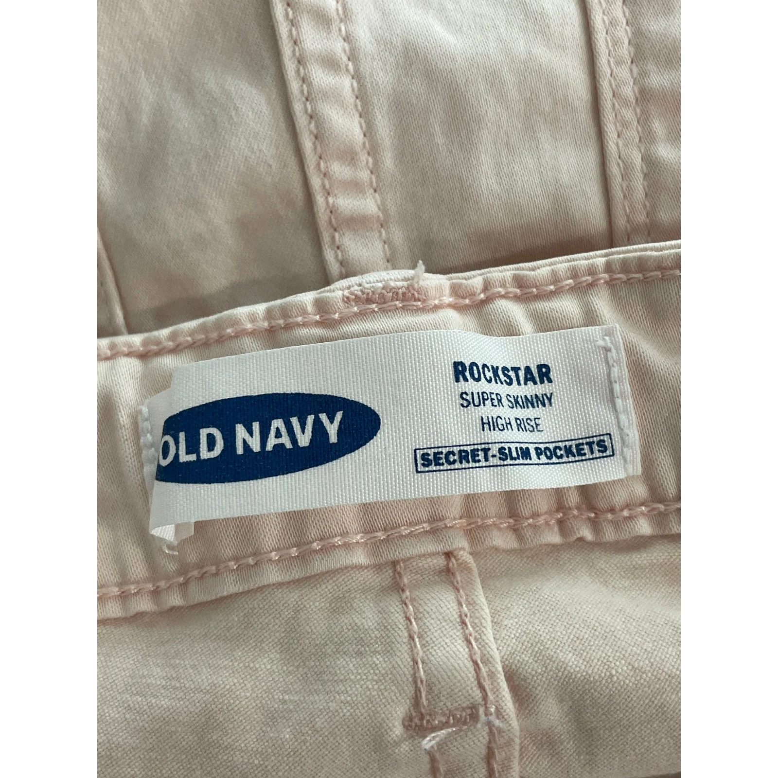 Old Navy Rockstar Women's Pink High Waisted Slim Super Skinny Denim Jeans Size 6 - Image 5