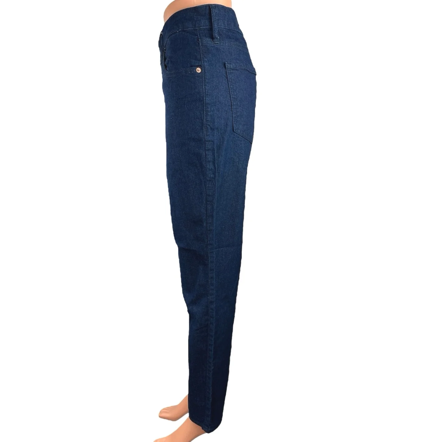 Old Navy Women's Blue Mid Rise Flat Front Stretch Ankle Skinny Leg Jeans Size 12 - Image 2