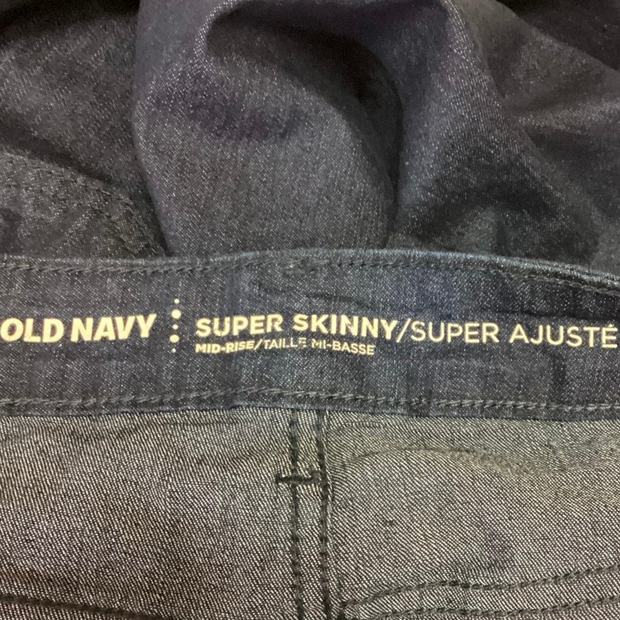 Old Navy Women's Blue Mid Rise Flat Front Stretch Ankle Skinny Leg Jeans Size 12 - Image 4