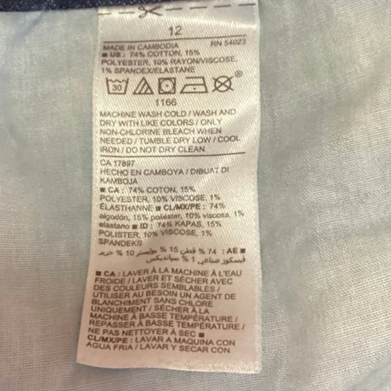 Old Navy Women's Blue Mid Rise Flat Front Stretch Ankle Skinny Leg Jeans Size 12 - Image 5