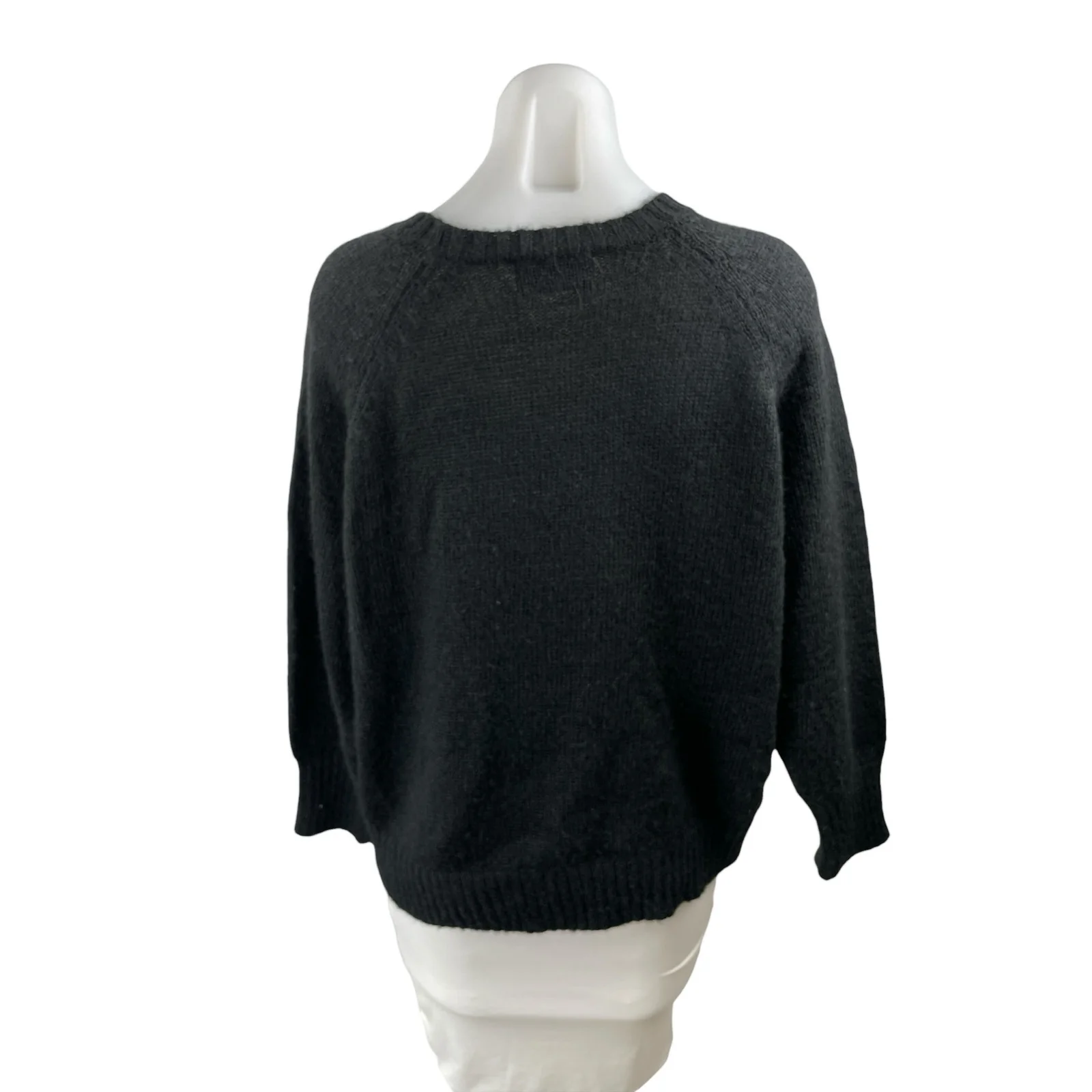 Old Navy Women's Black Long Sleeve Round Neck Knit Sweatshirt Sweater Top SP - Image 4