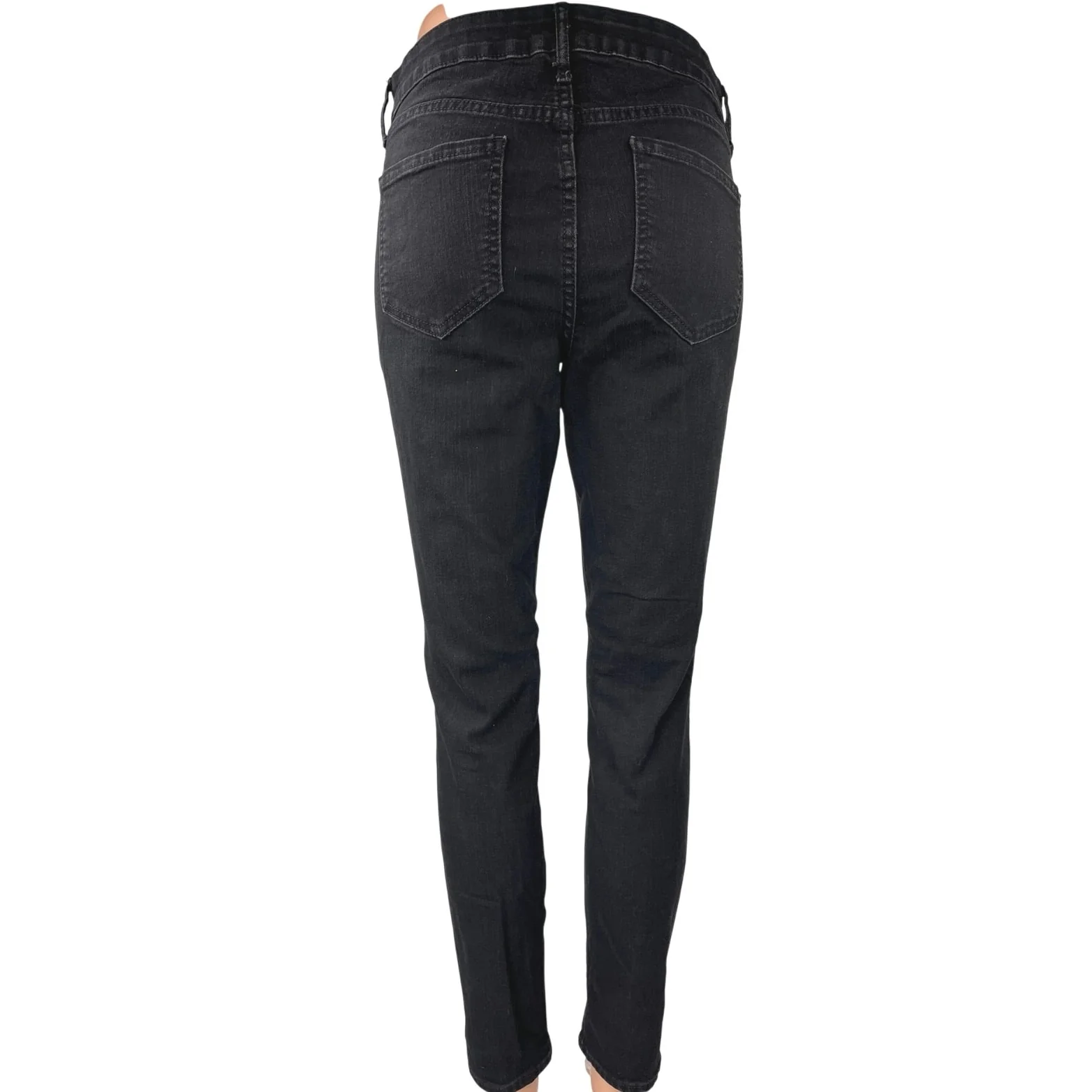 Old Navy Women's Black Super Skinny Slim Mid Rise Stretch Denim Jeans Size 8 - Image 3
