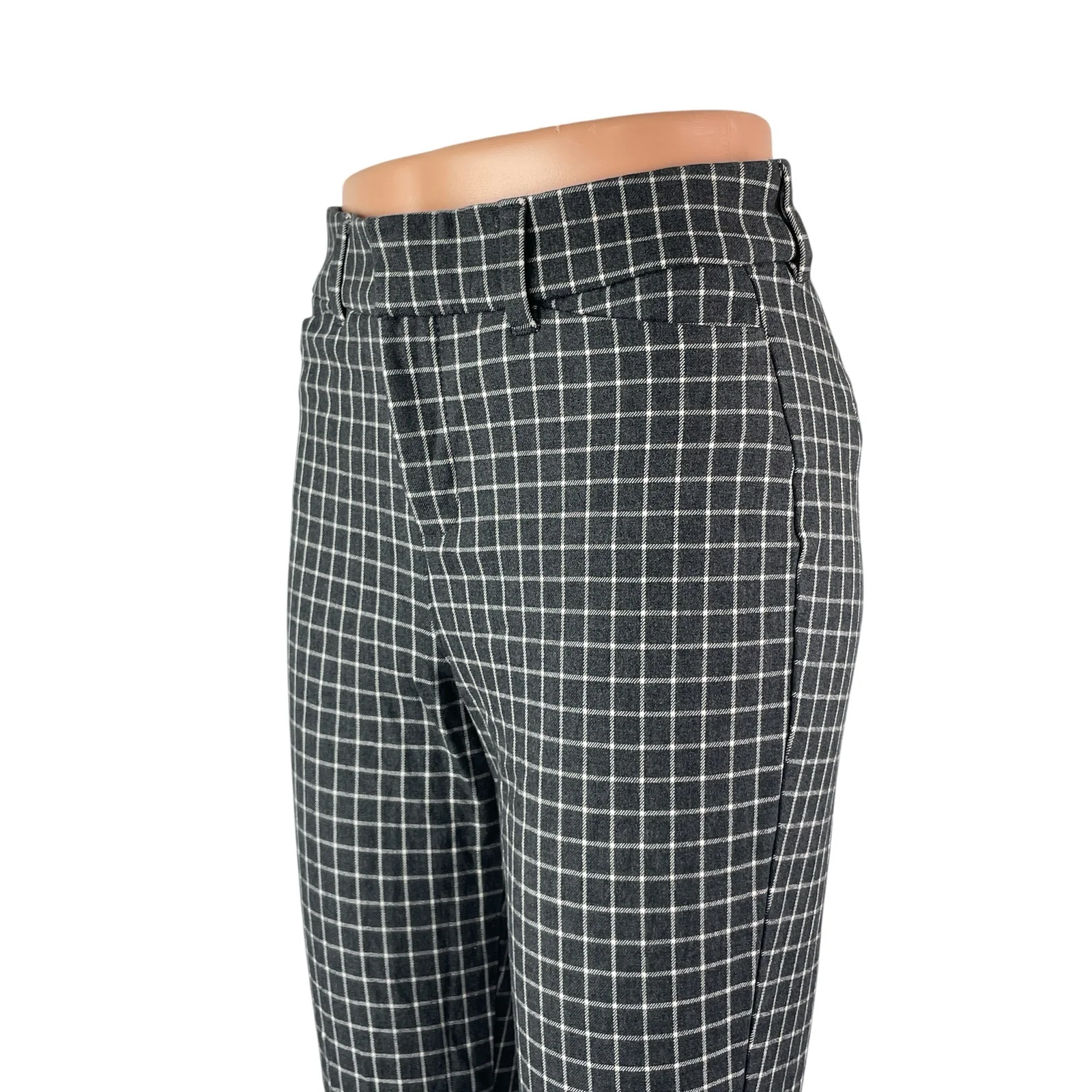 Old Navy Women's Black Window Pane High Rise Flare Bootcut Trousers Pants Size 2 - Image 2