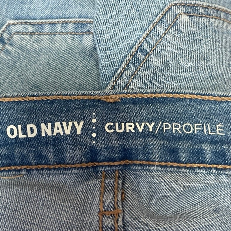 Old Navy Women's Blue Denim Mid Rise Distressed Boyfriend Jeans Shorts Size XS - Image 3