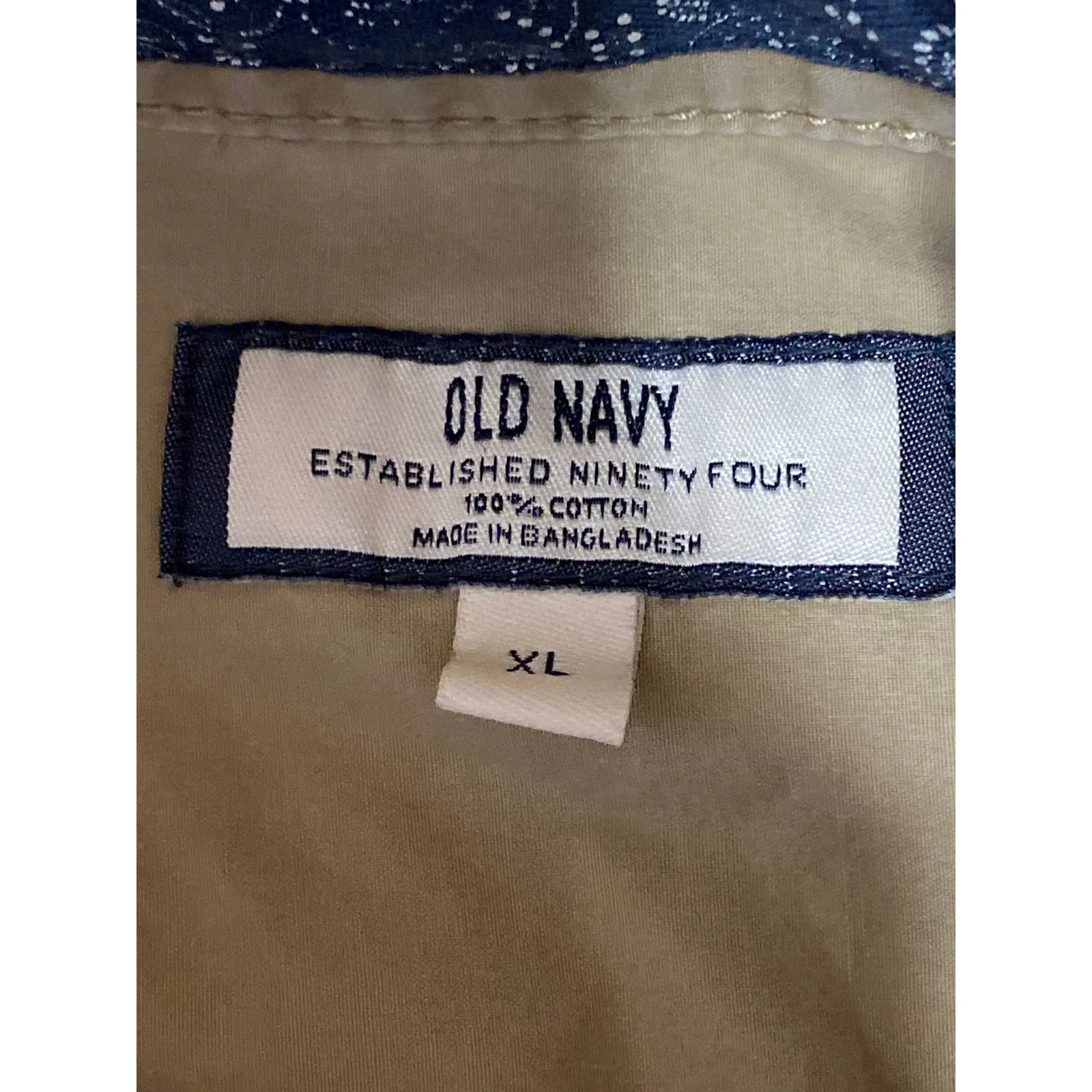Old Navy Women's Brown Tan Collared Long Sleeve Oversized Pockets Shirt Top XL - Image 3