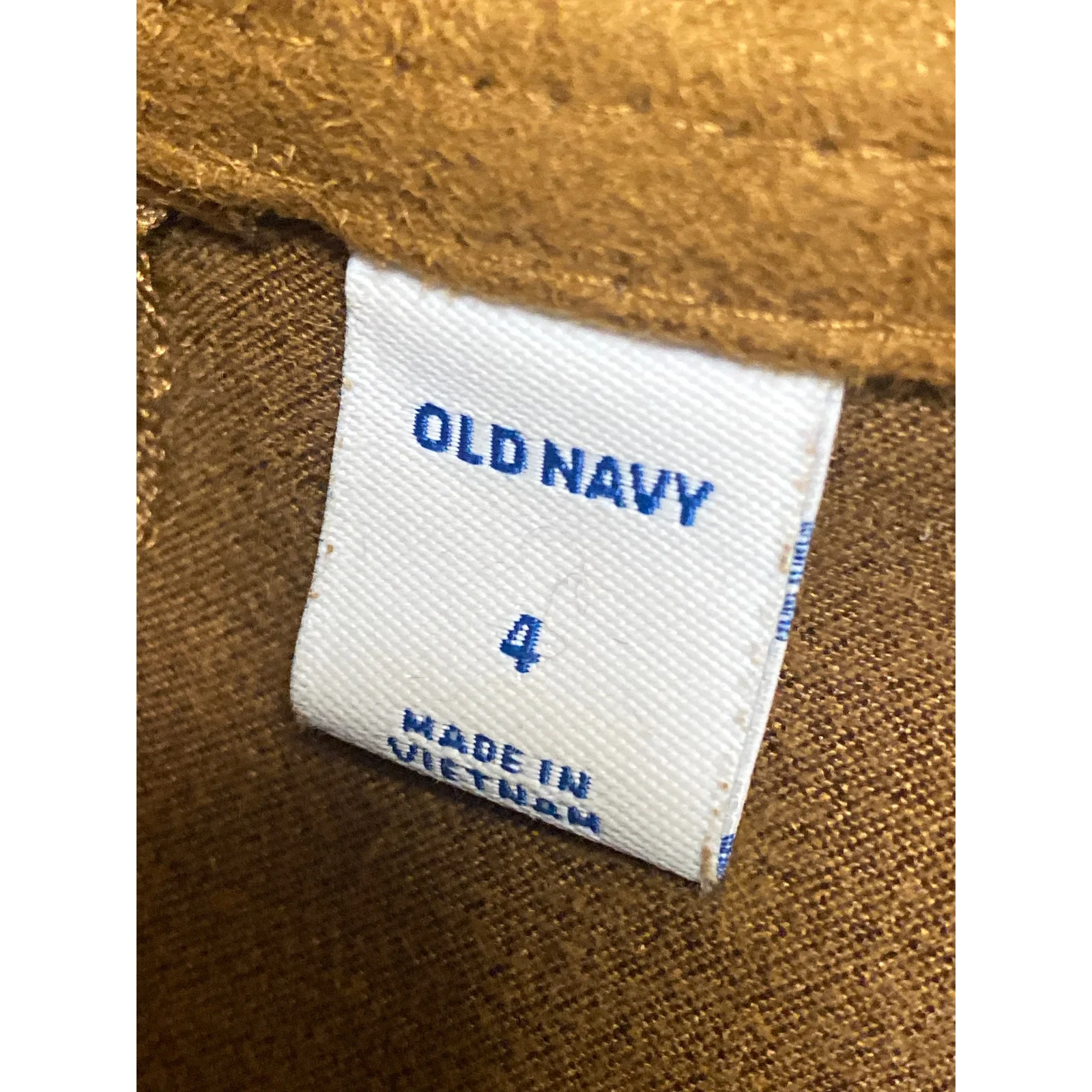 Old Navy Women's Camel Brown Faux Suede High Rise Mini Utility A-Line Skirt Sz 4 - Image 5