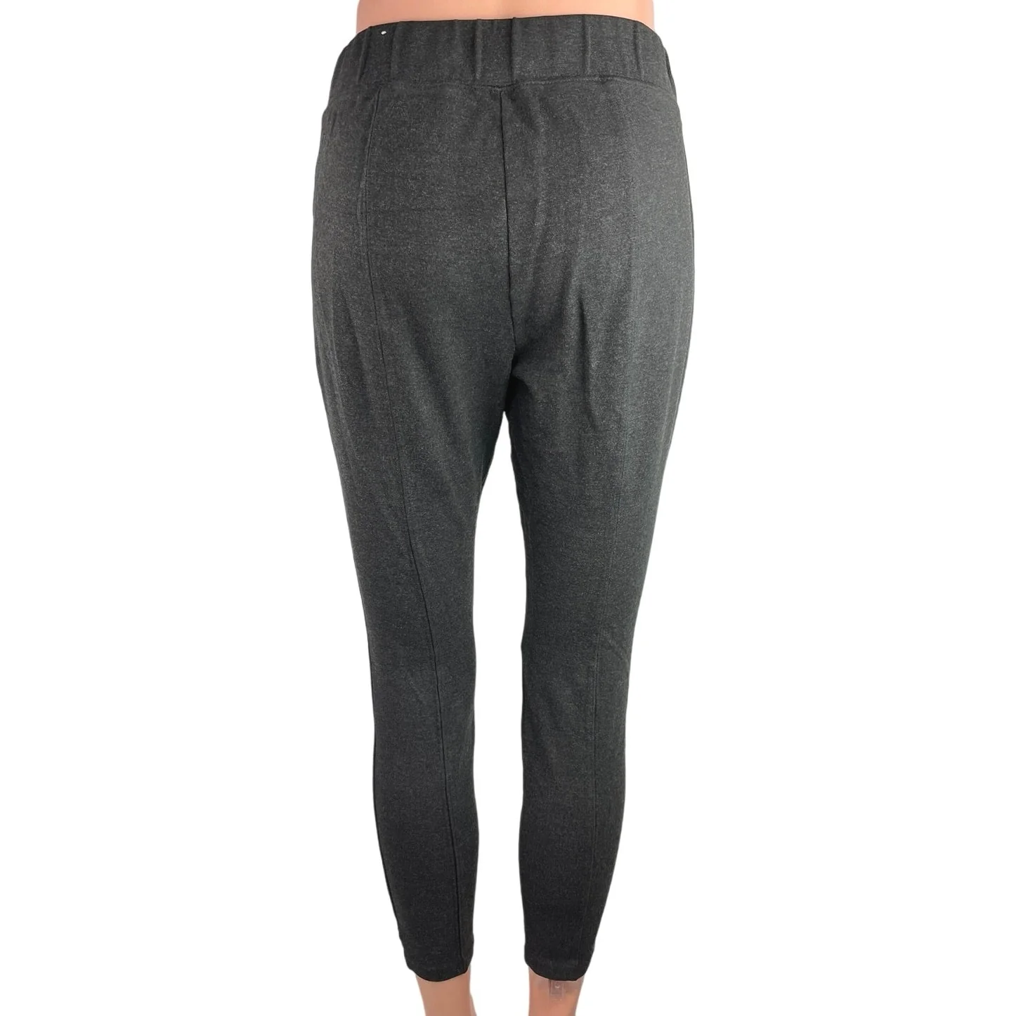 Old Navy Women's Gray Mid Rise Pull On Elastic Waist Tapered Trouser Pant Size M - Image 3