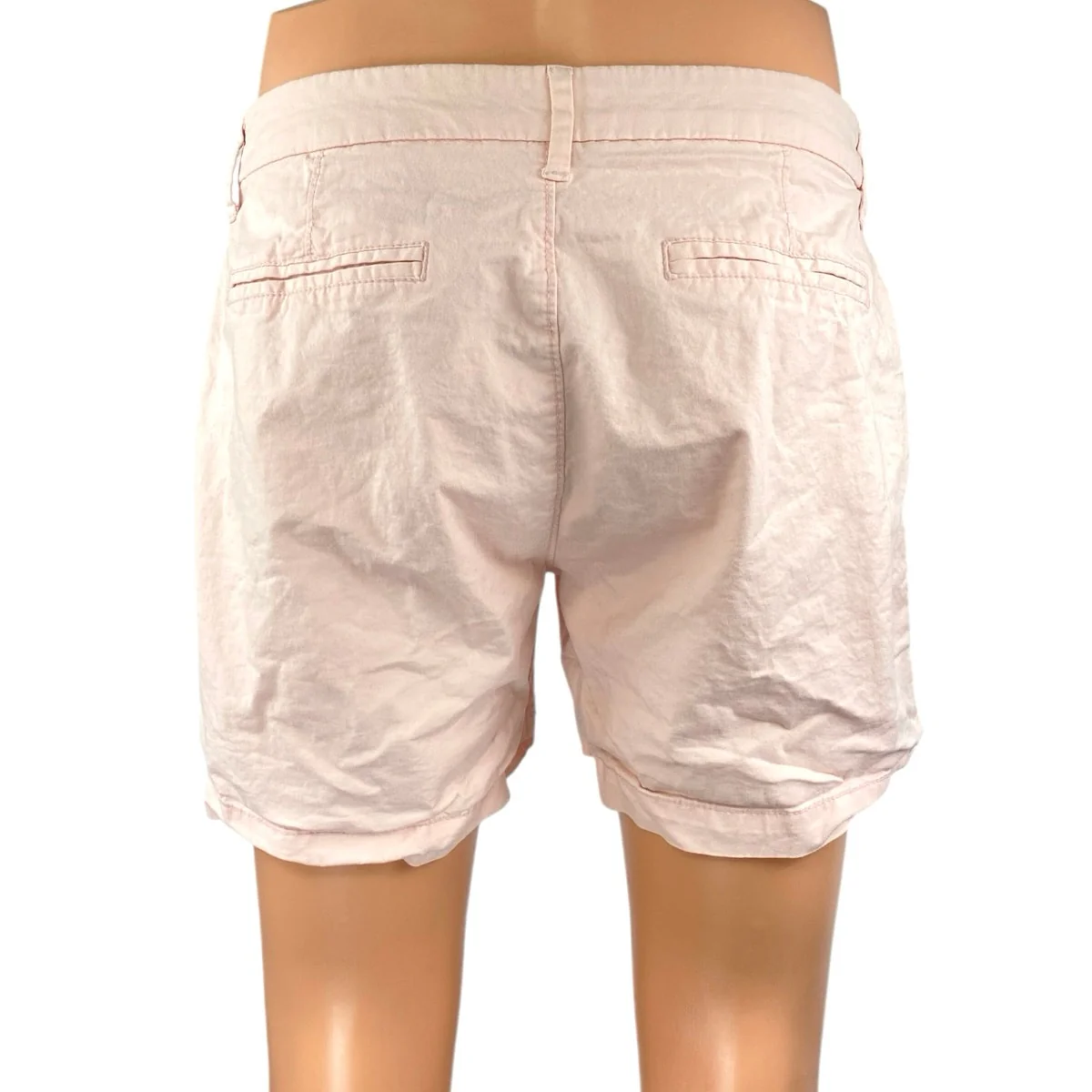 Old Navy Women's Pink Straight Leg Cotton Khaki Chino Bermuda Casual Shorts 8 - Image 3