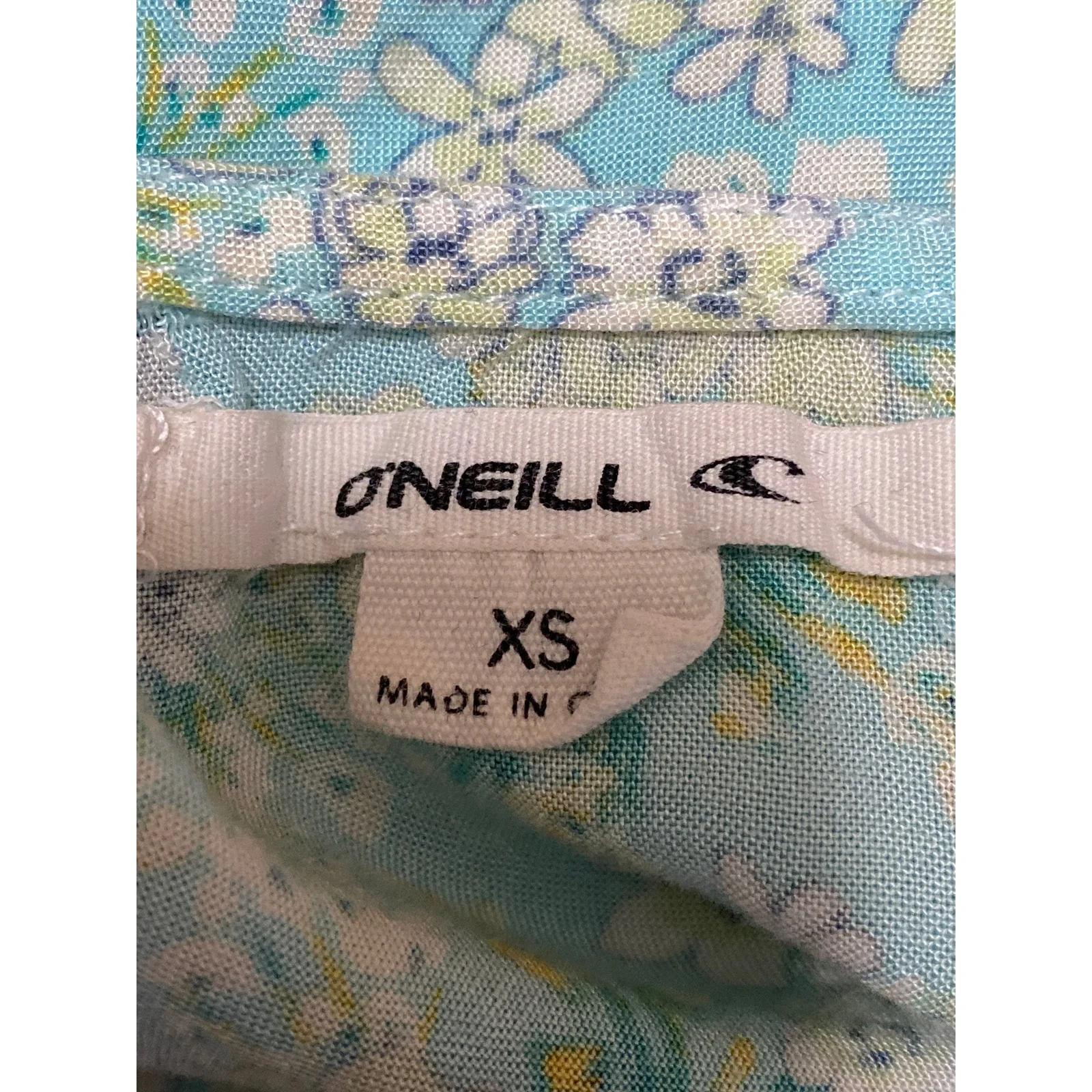 O'Neill Green Floral Sleeveless Drop Waist Ruffle Pleated Tank Midi Dress Sz XS - Image 5