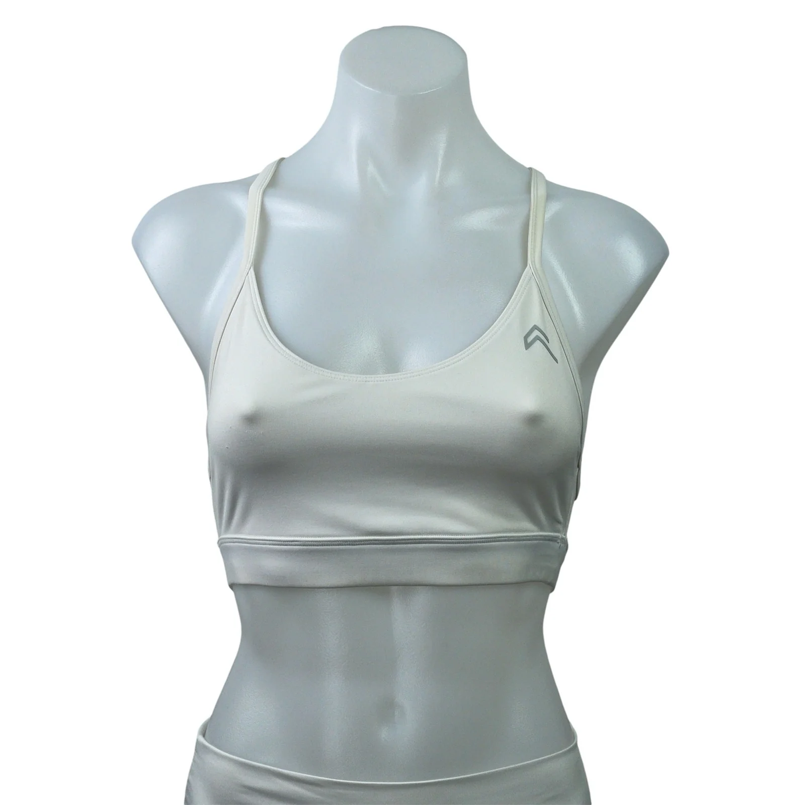 Oner Active Everyday White Racerback Workout Active Sports Bra Crop Tank Top S