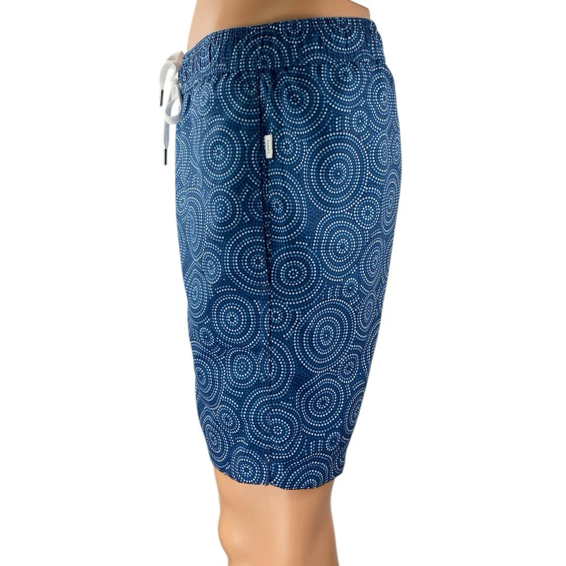Onia Men's Blue Abstract Polka Dots Drawstring Swim Trunks Board Shorts Size S - Image 2