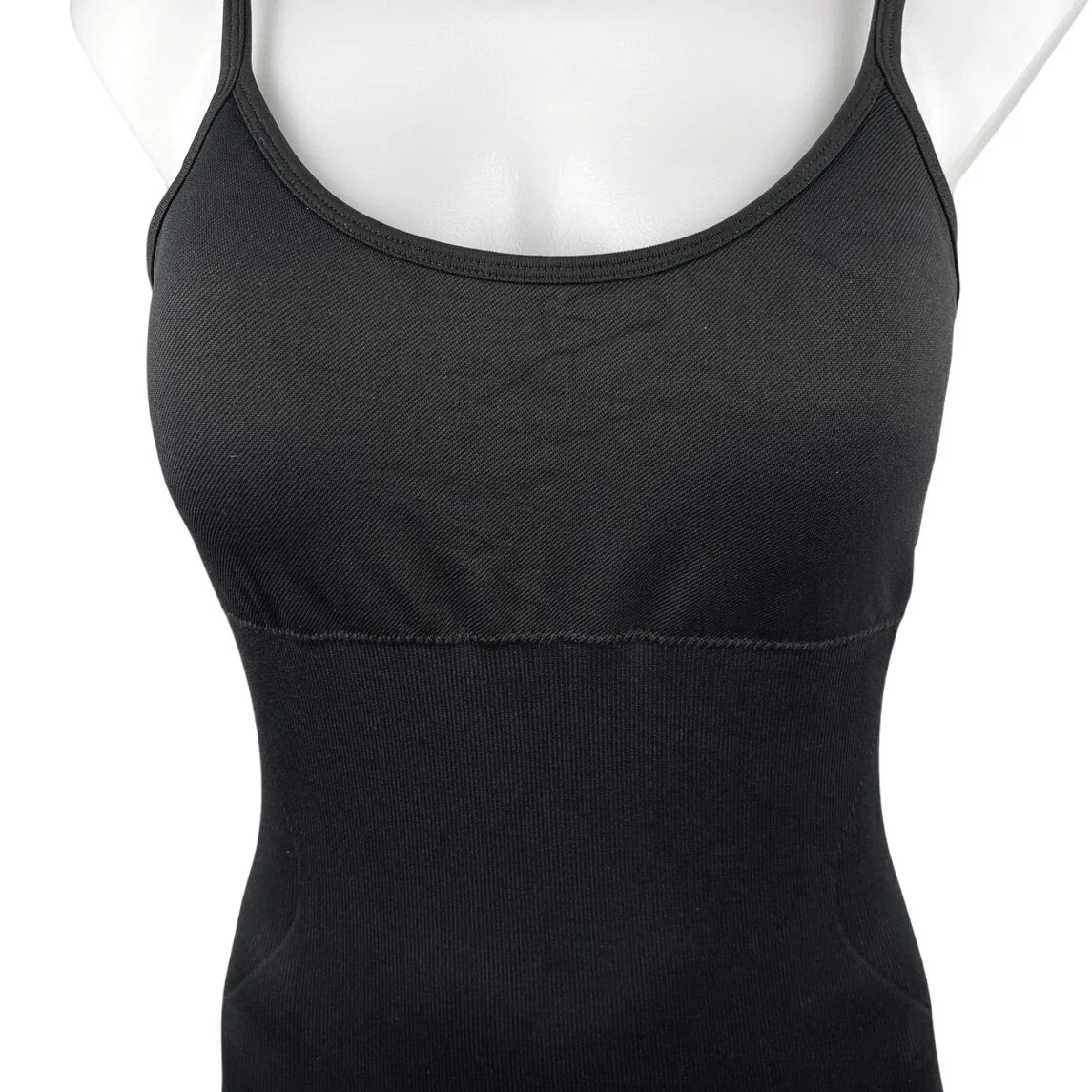 OQQ Black Scoop Spaghetti Strap Tummy Control One Piece Bodysuits Jumpsuit Sz L - Image 3
